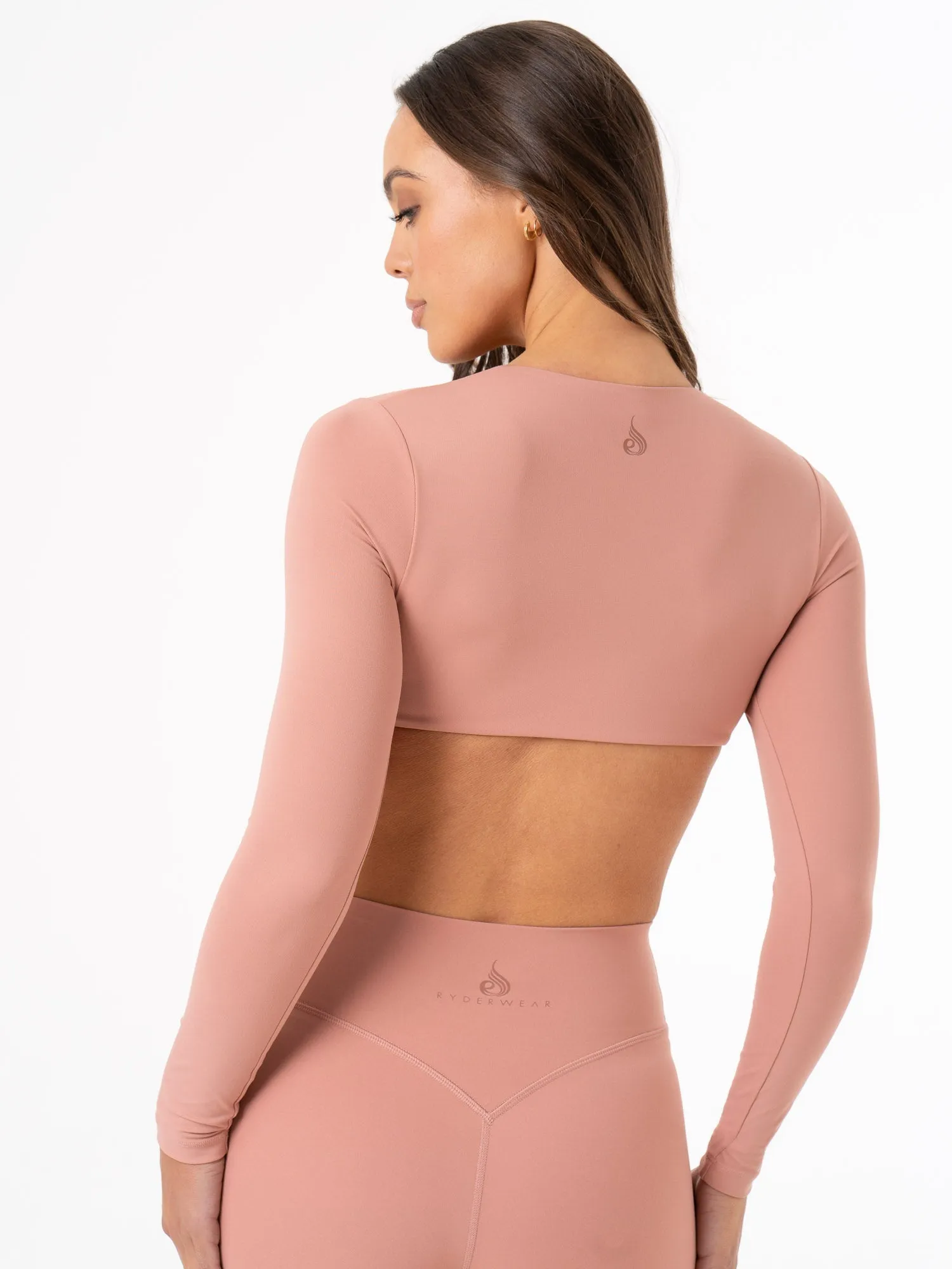 NKD Knot Long Sleeve Top - Dusty Pink winter warm