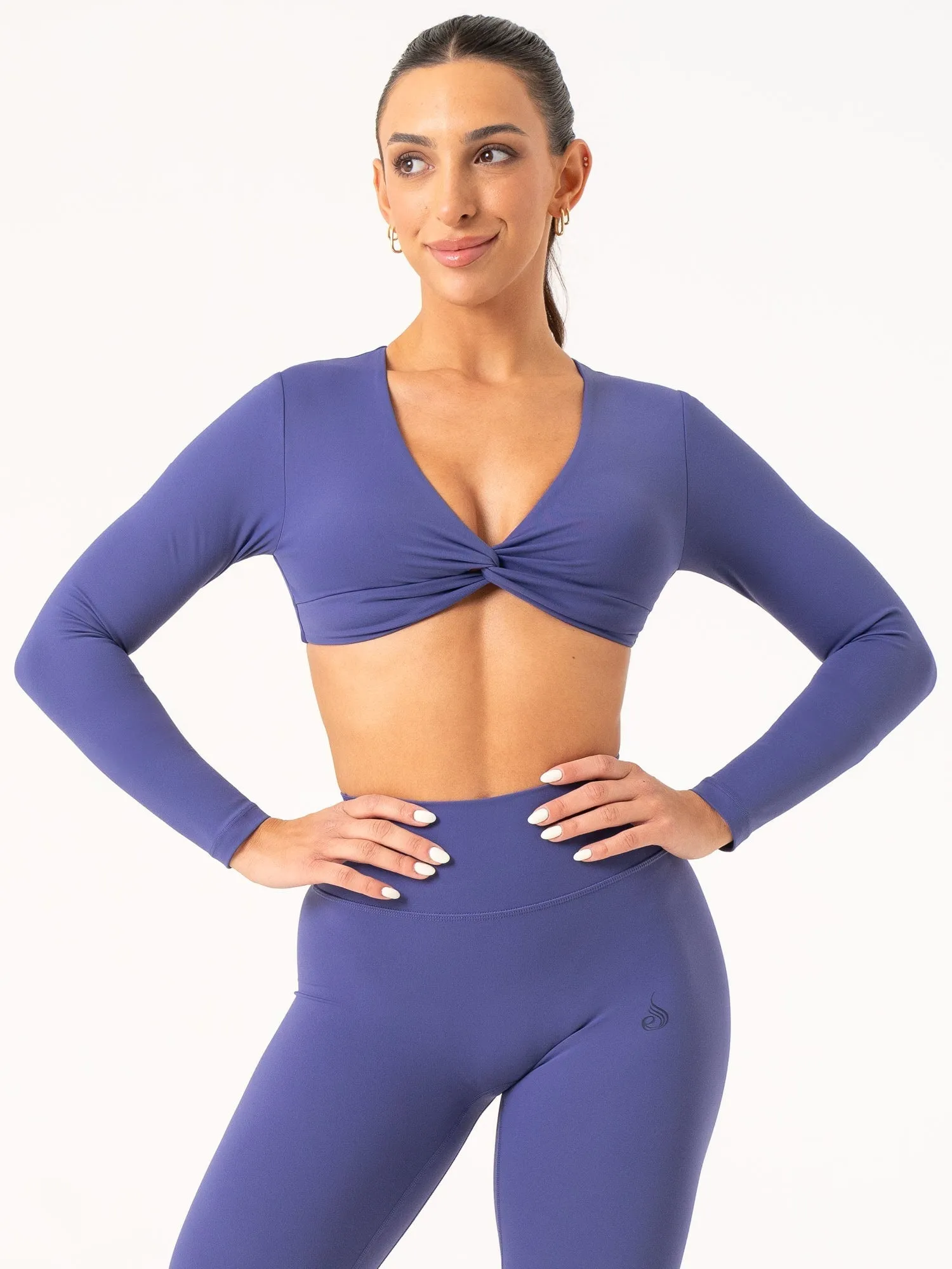 NKD Knot Long Sleeve Top - Indigo life partner
