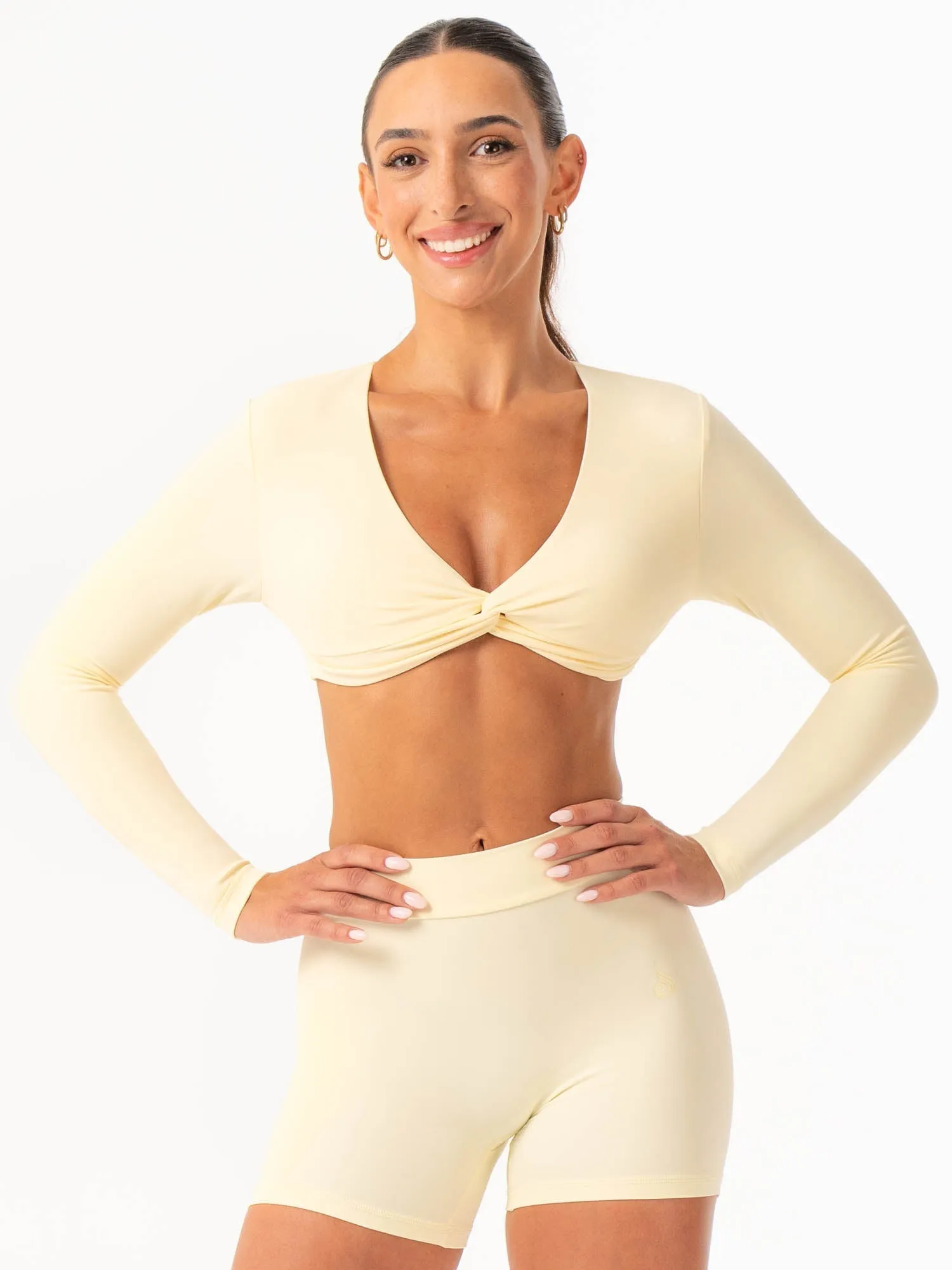 NKD Knot Long Sleeve Top - Lemon Drop youthful attitude
