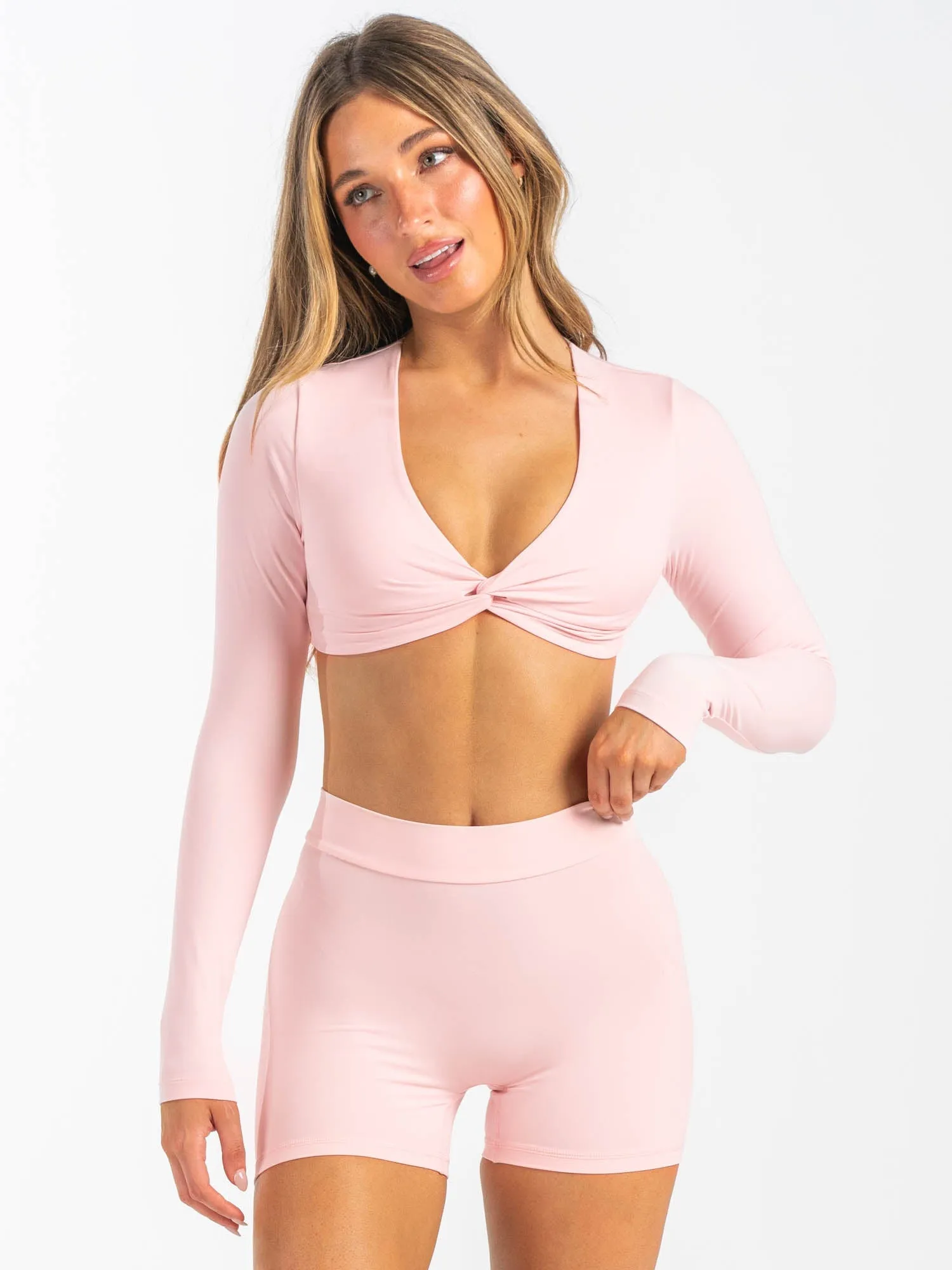 NKD Knot Long Sleeve Top - Pink Musk quality life