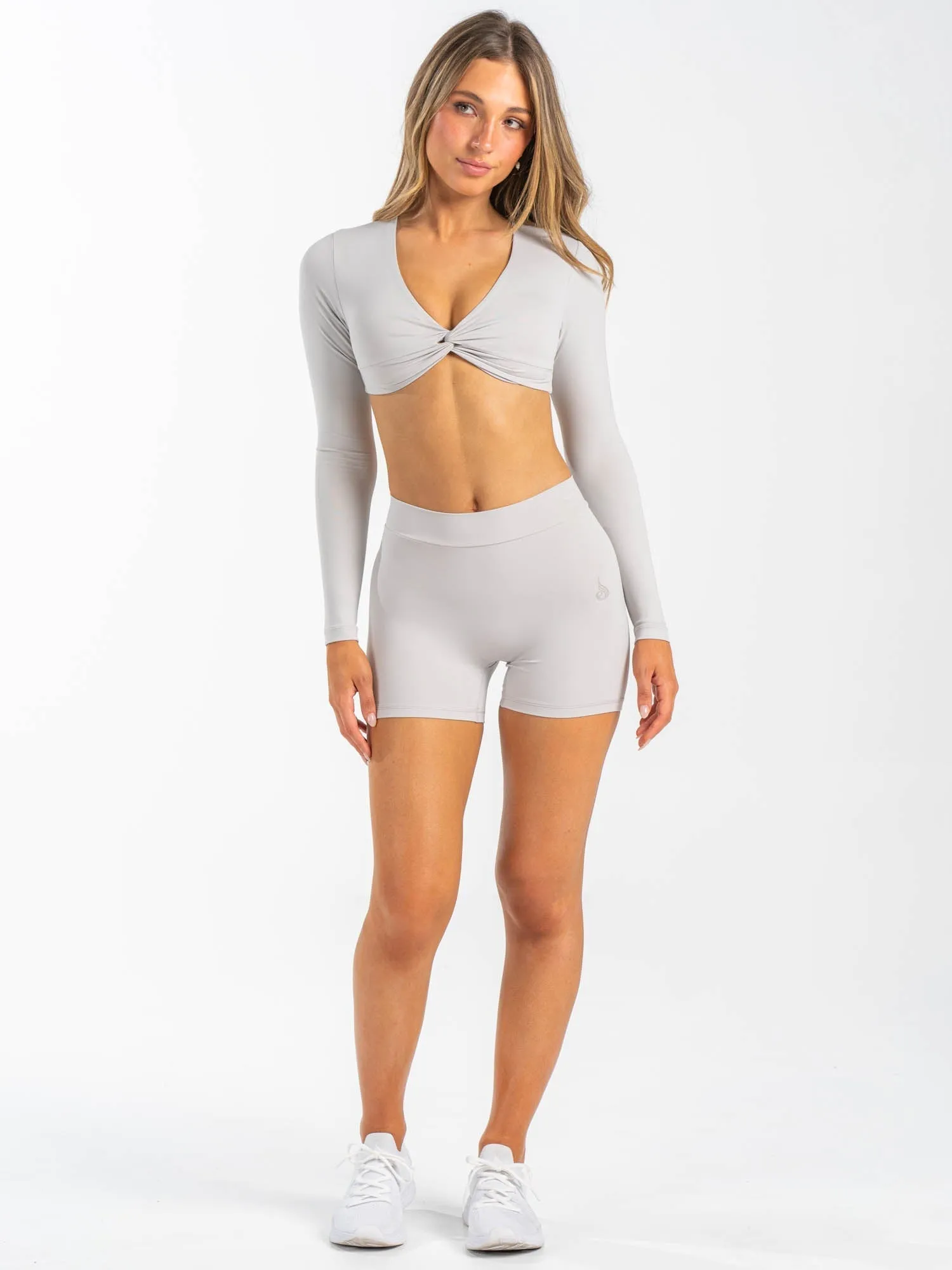 NKD Knot Long Sleeve Top - Sugar Dust trend match