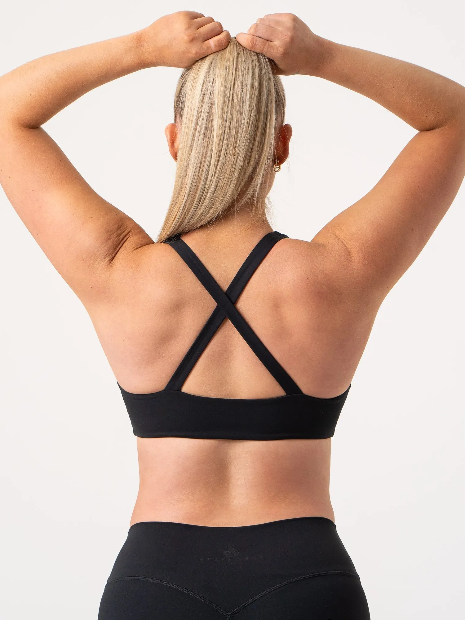 NKD Knot Sports Bra - Black High Stretch
