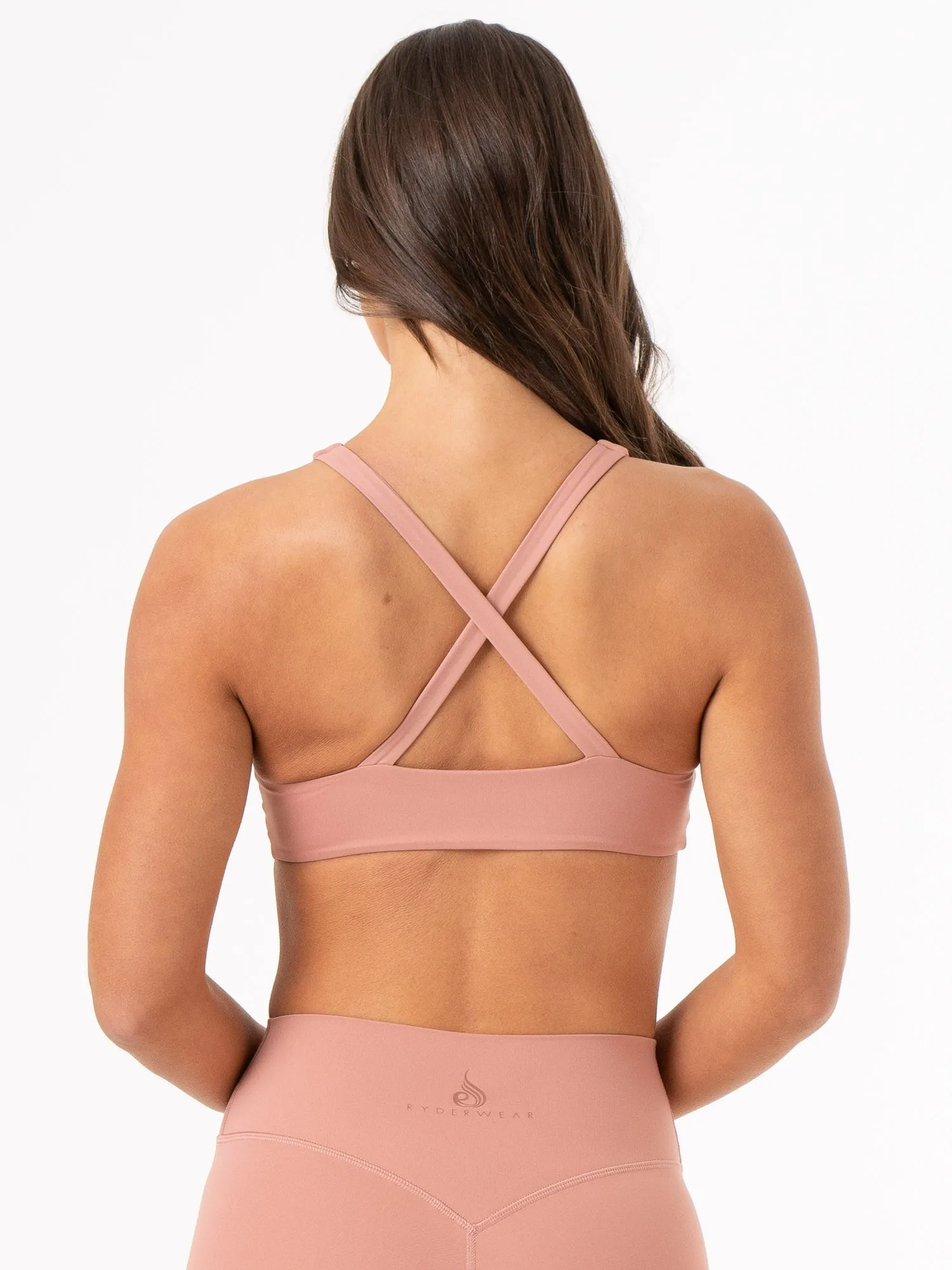 NKD Knot Sports Bra - Dusty Pink Seamless Fit