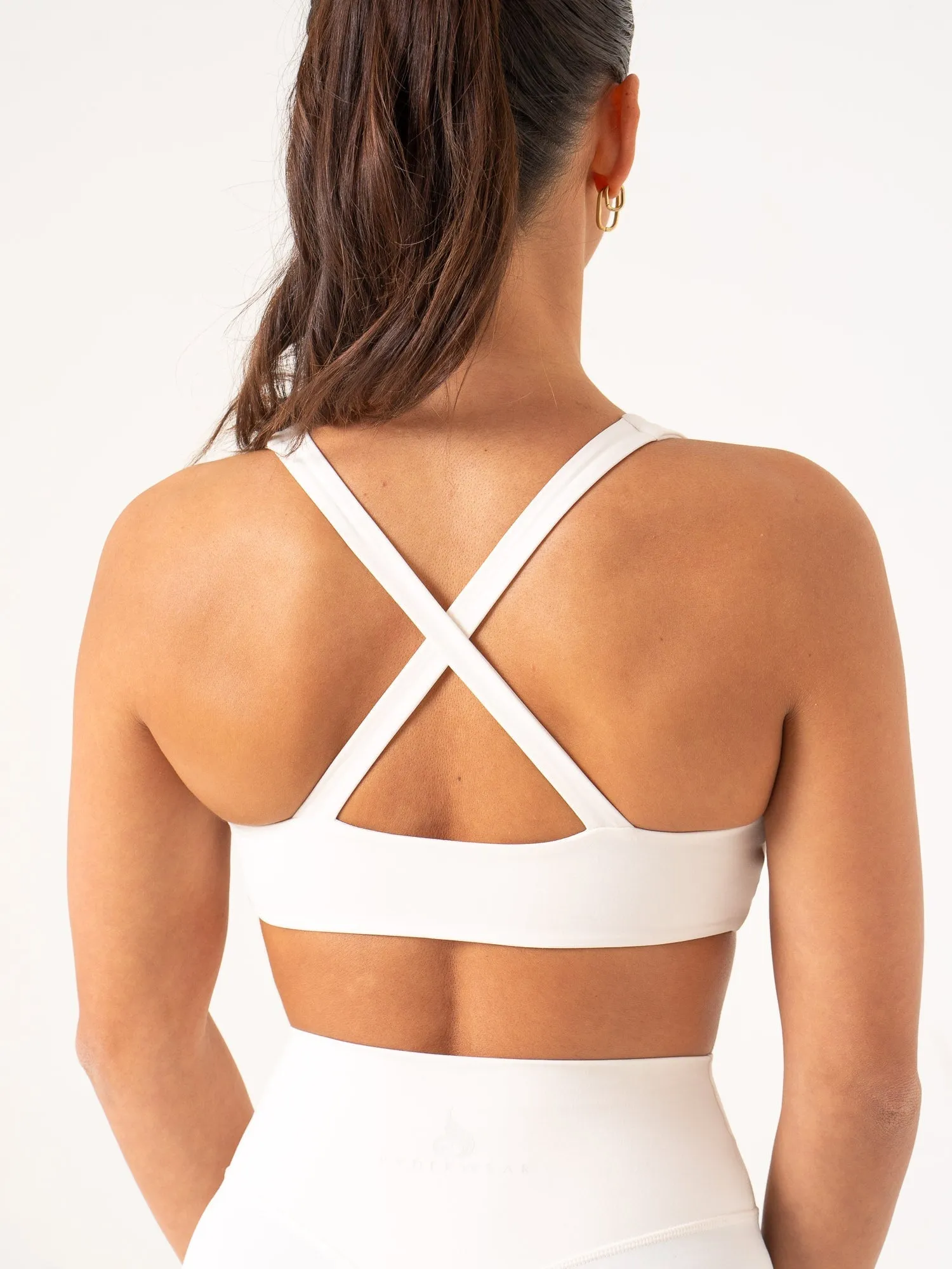 NKD Knot Sports Bra - Off White Lock In Place