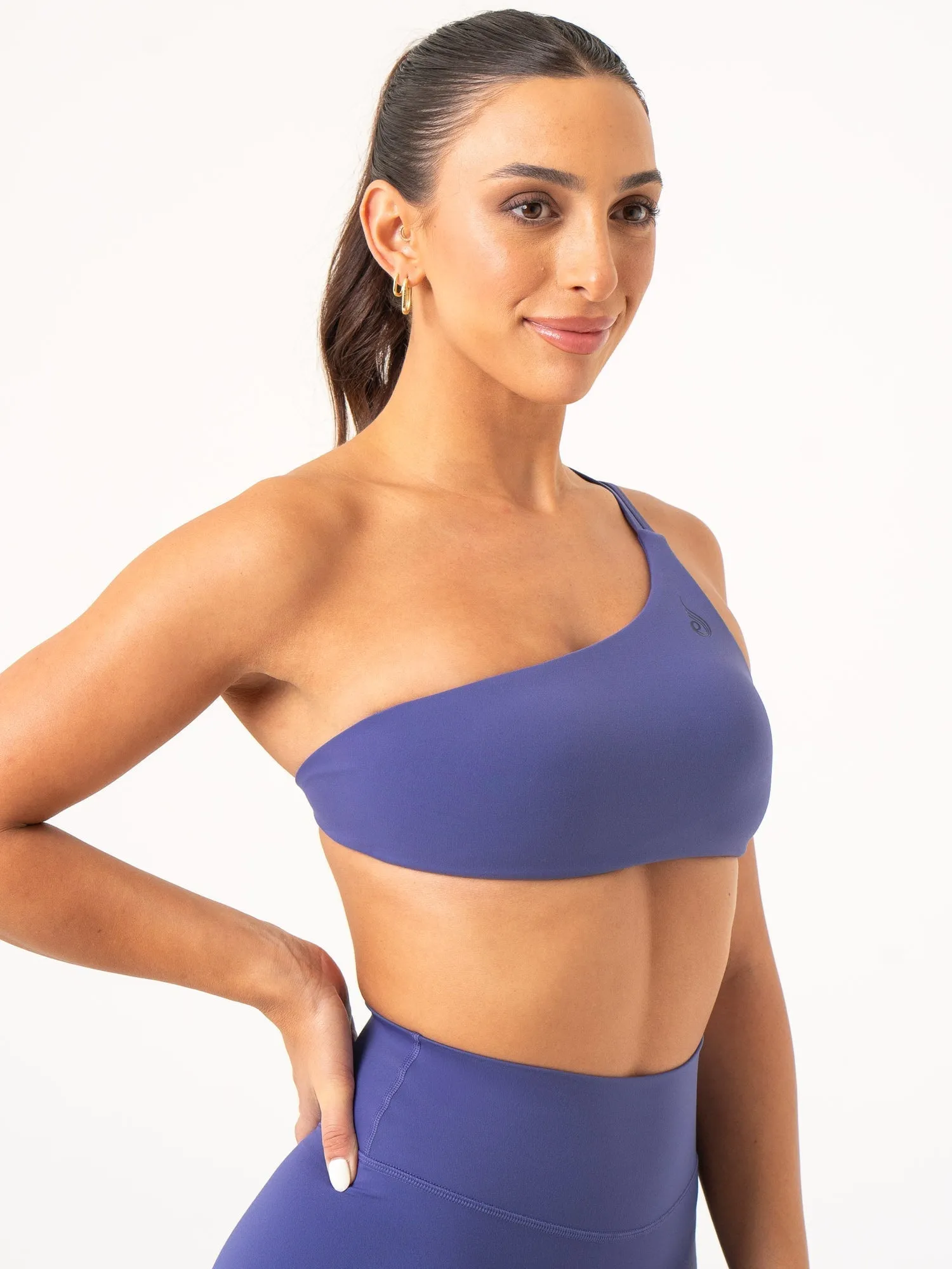 NKD One Shoulder Sports Bra - Indigo Soft Fabric