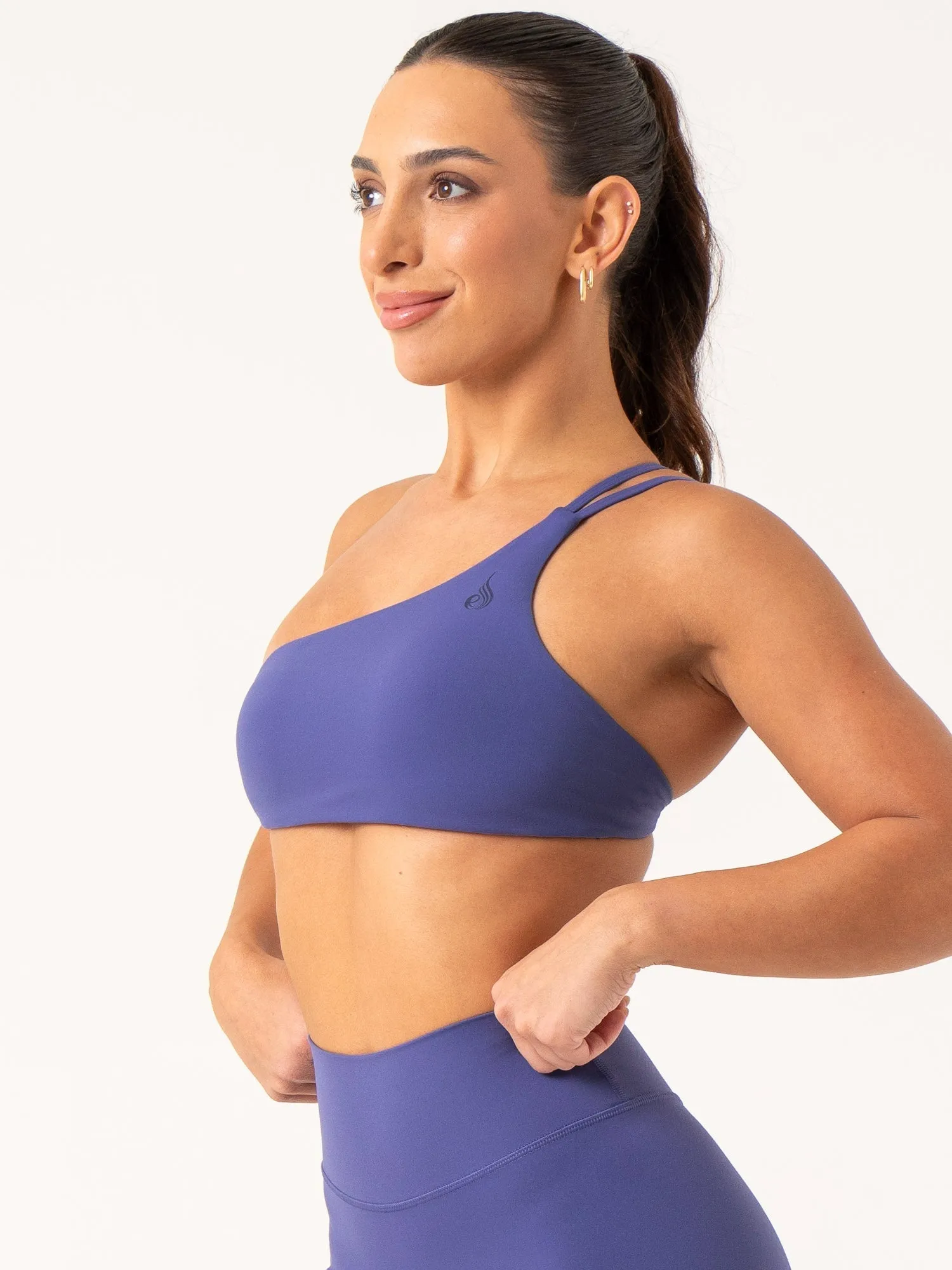 NKD One Shoulder Sports Bra - Indigo Light Comfort