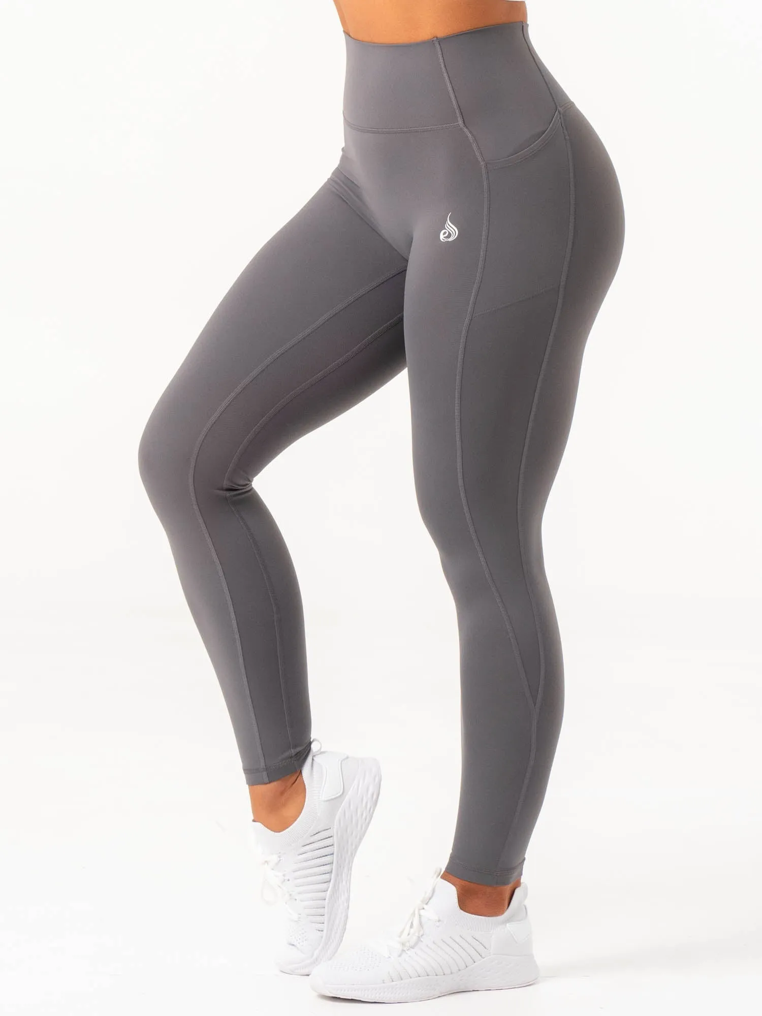 NKD Pocket Leggings - Charcoal High waist