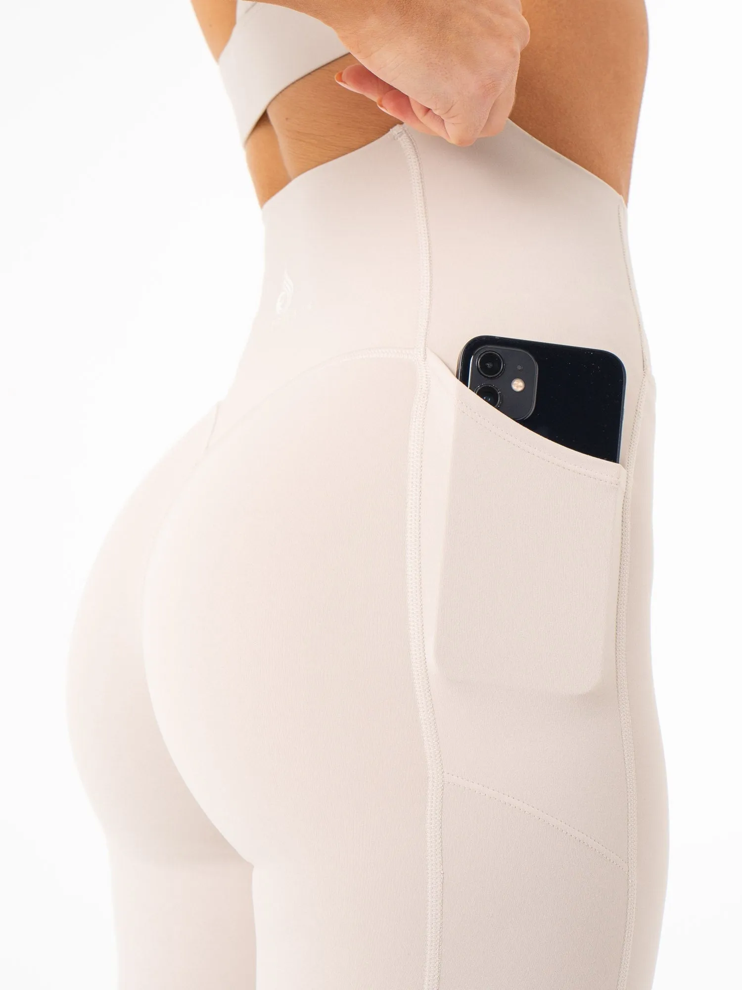 NKD Pocket Leggings - Sand Comfort fit fabric
