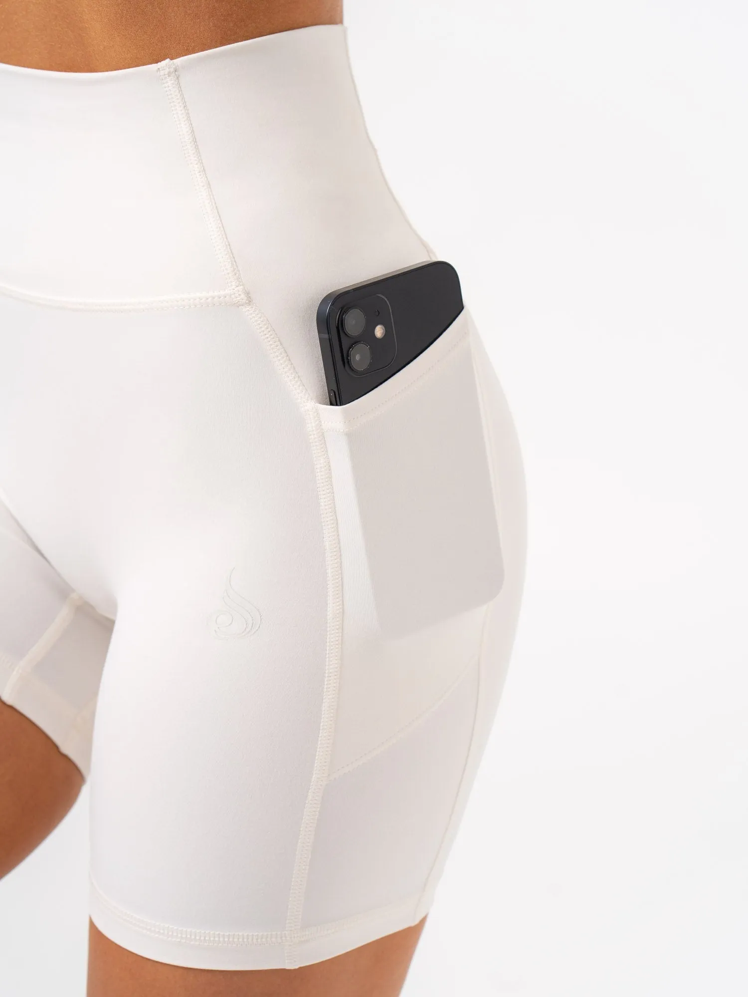 NKD Pocket Shorts - Off White workout gear