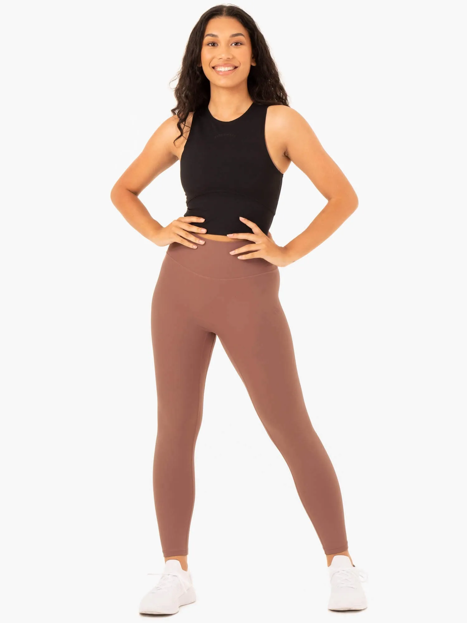 NKD Refine High Waisted Leggings - Mocha Trend setting