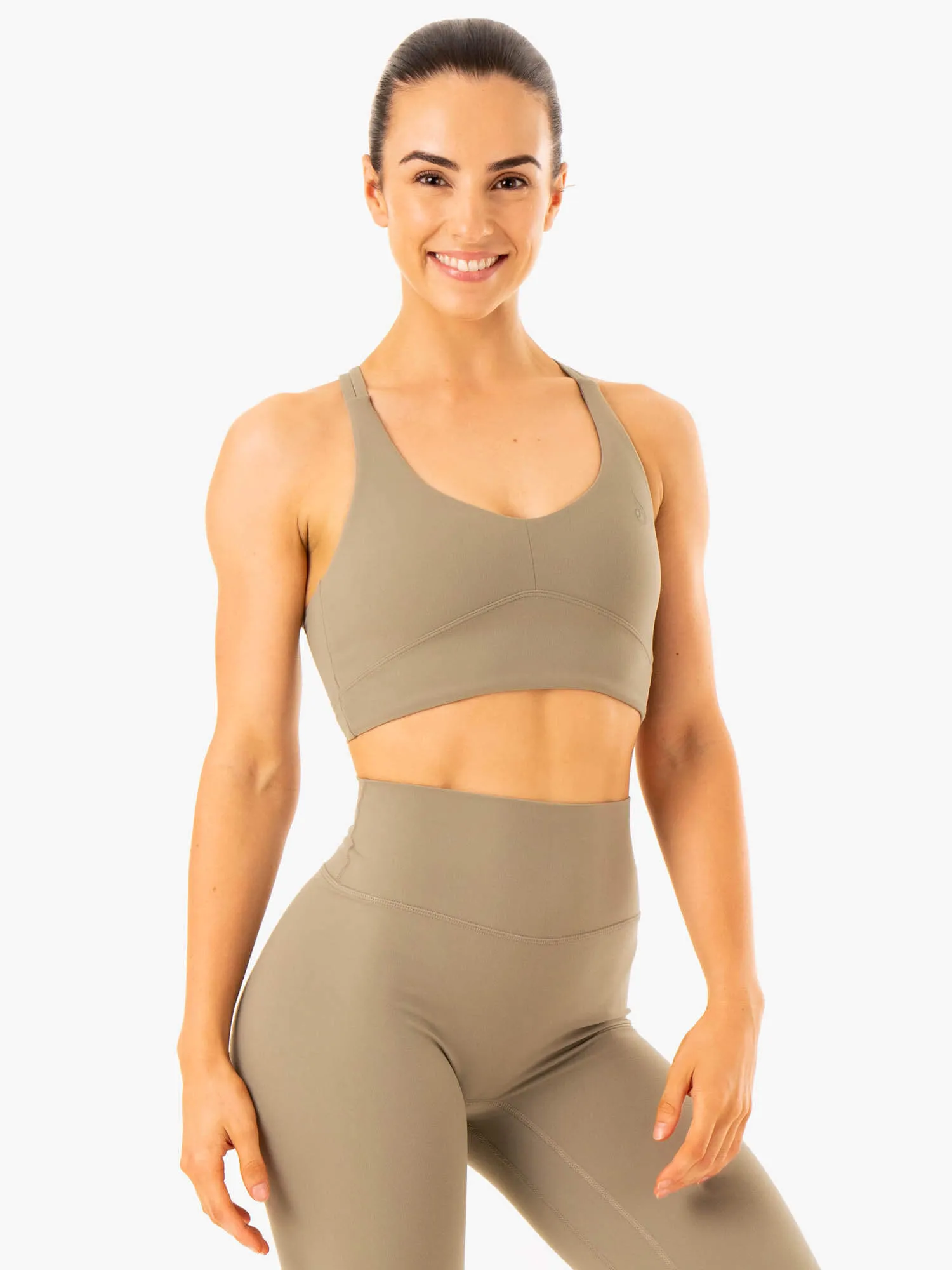 NKD Refine Sports Bra - Khaki Seamless Fit