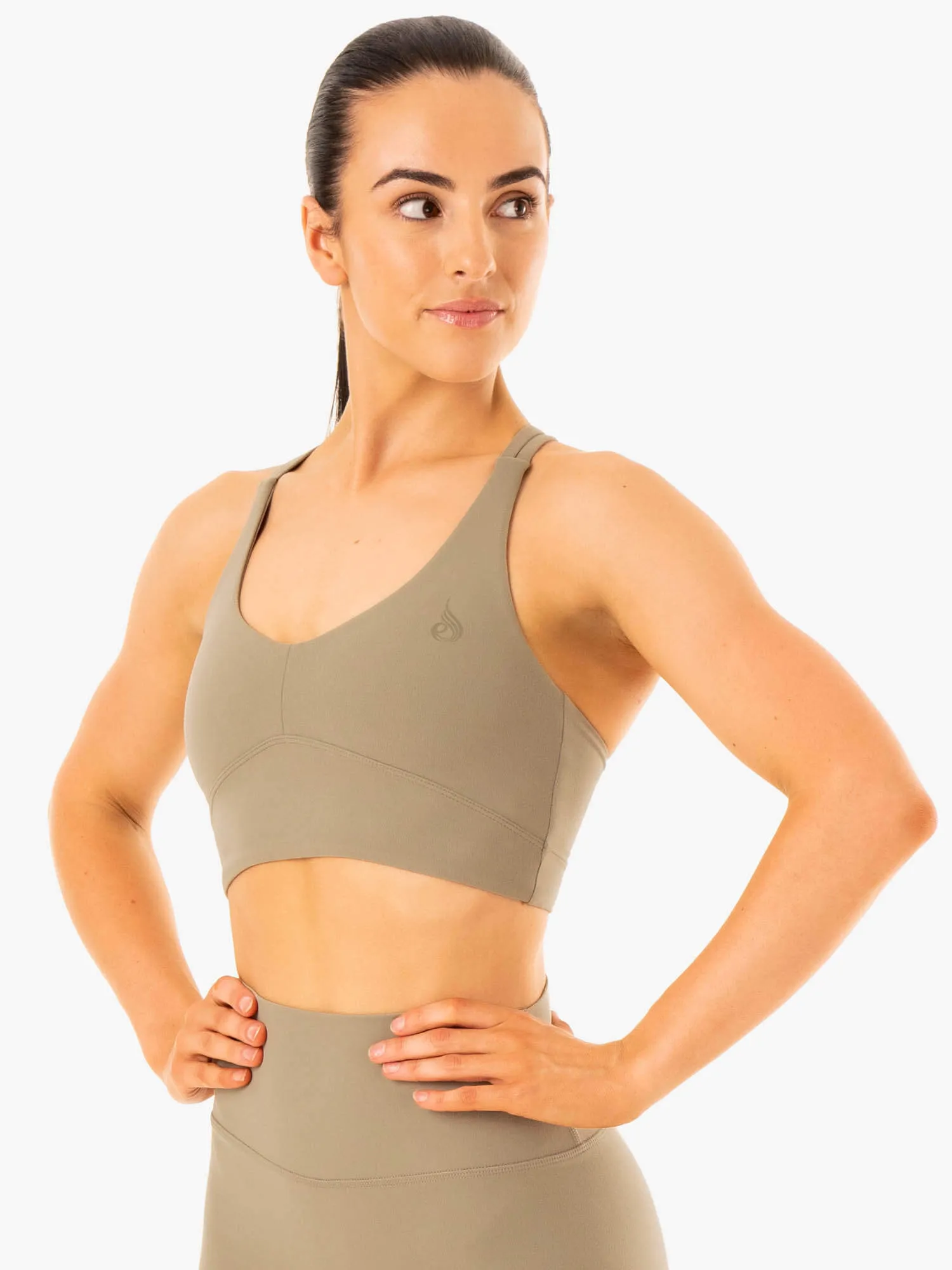 NKD Refine Sports Bra - Khaki Comfort Fit