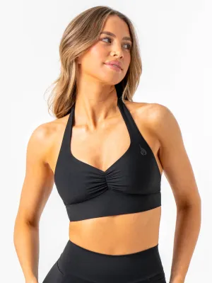 NKD Scrunch Halter Bra - Black Color Options