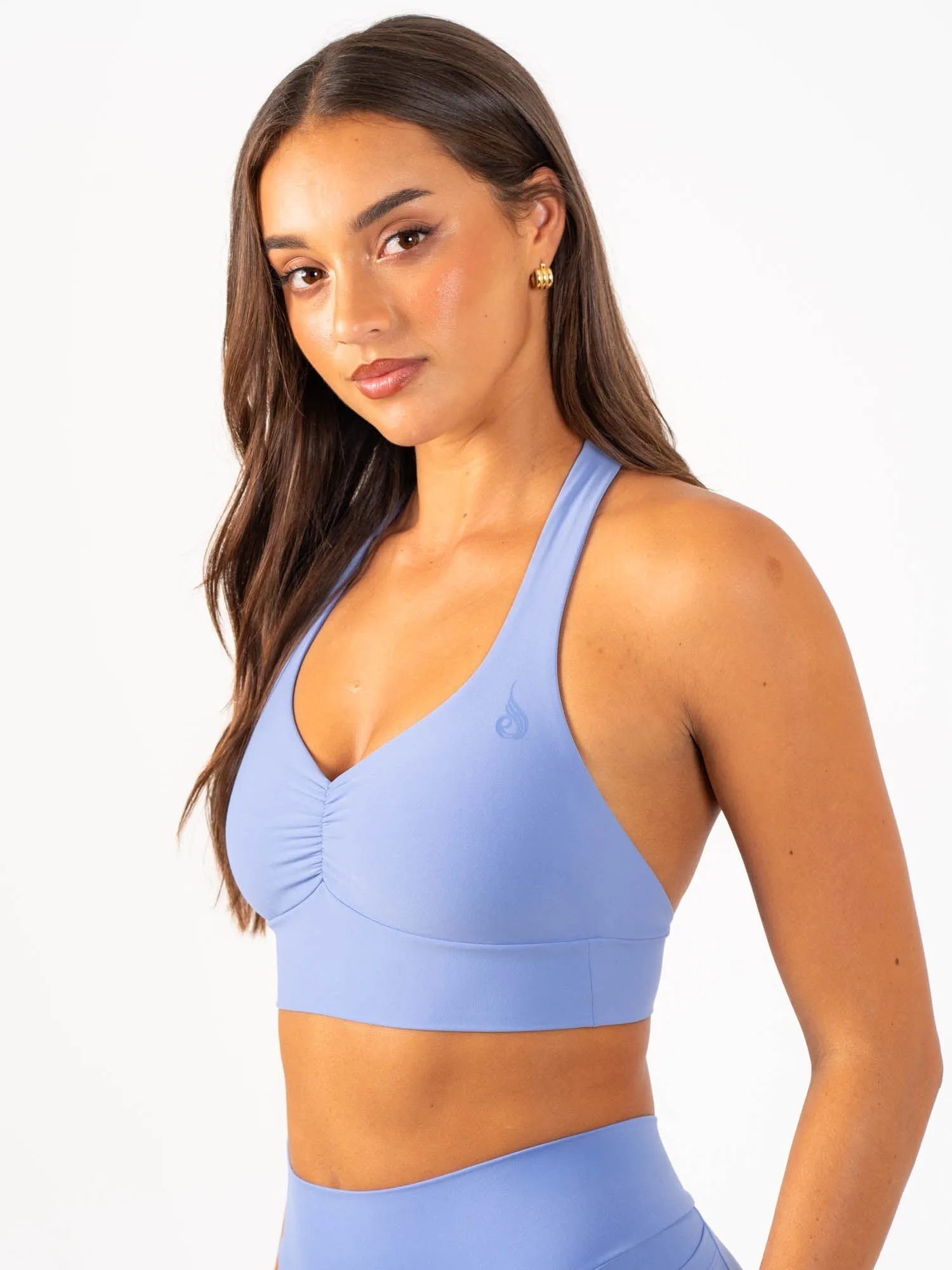 NKD Scrunch Halter Bra - Dreamy Blue Seamless Fit
