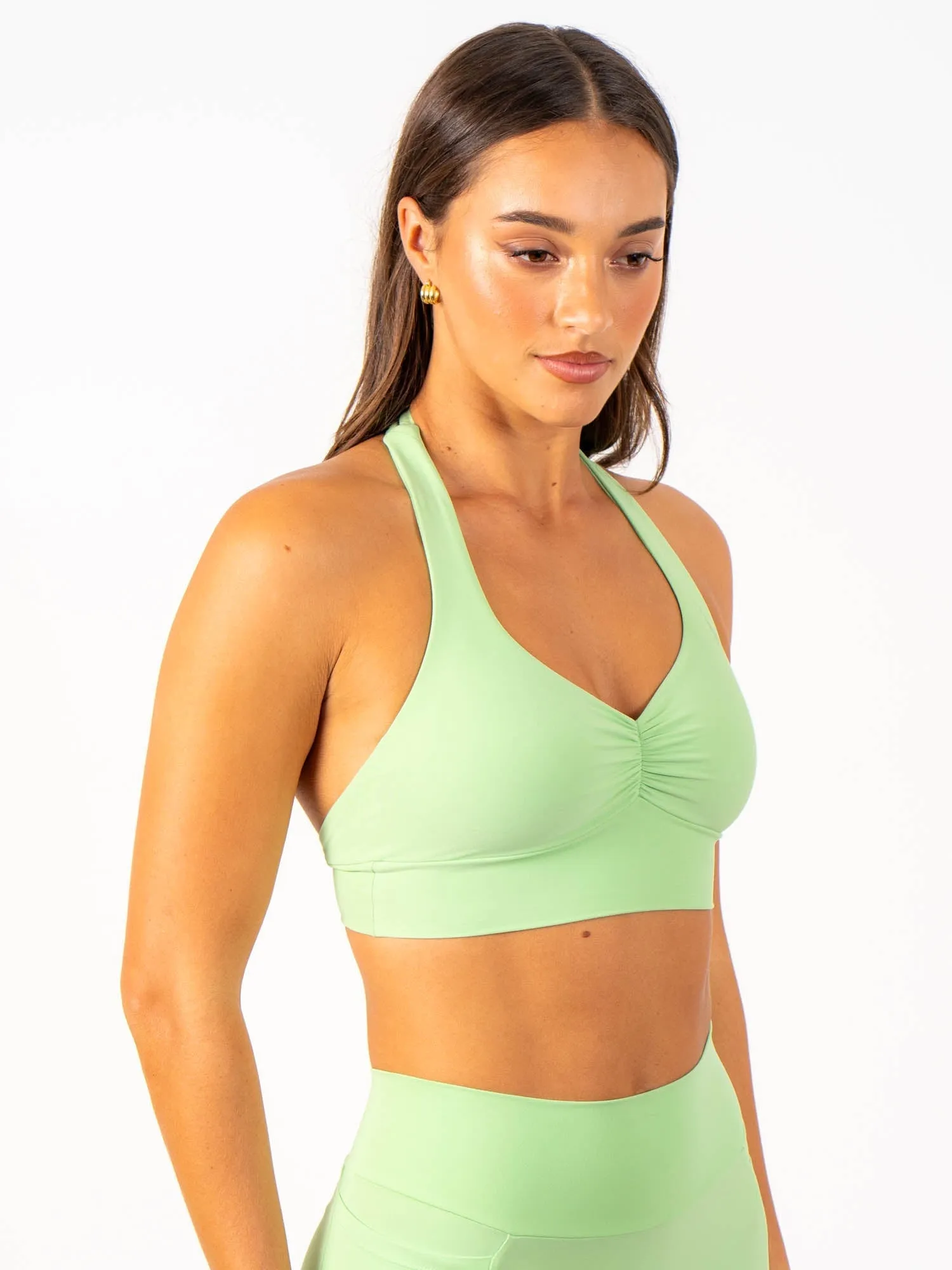 NKD Scrunch Halter Bra - Green Glow Stable Hold
