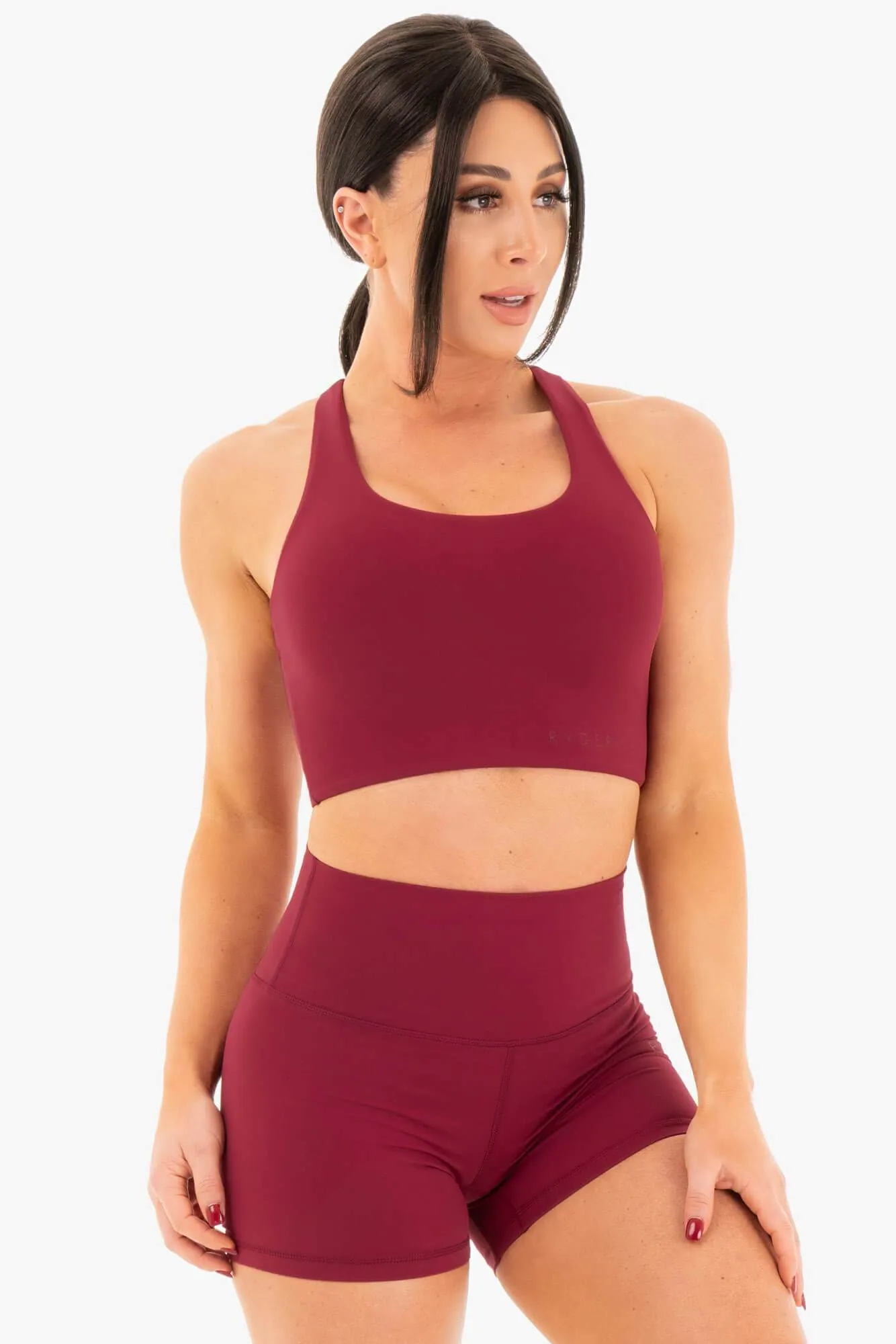 NKD Sports Bra - Berry Red Shock Absorb