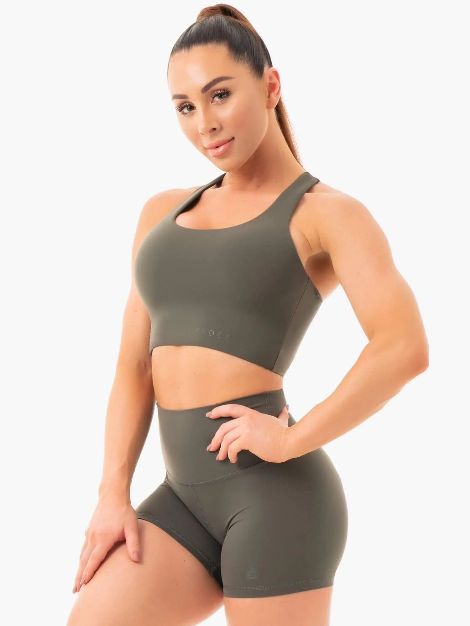 NKD Sports Bra - Khaki Shock Guard