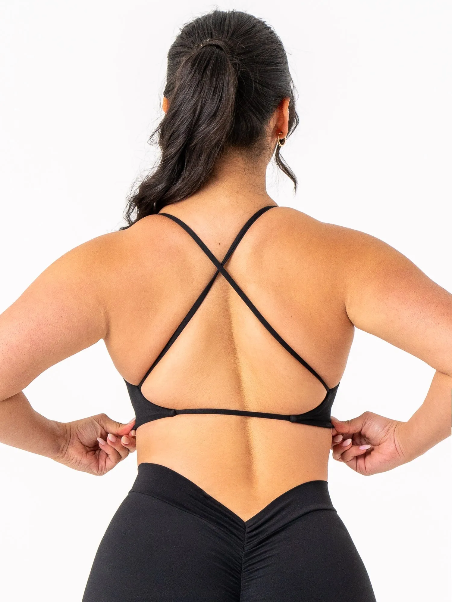 NKD Twist Sports Bra - Black Shock Design