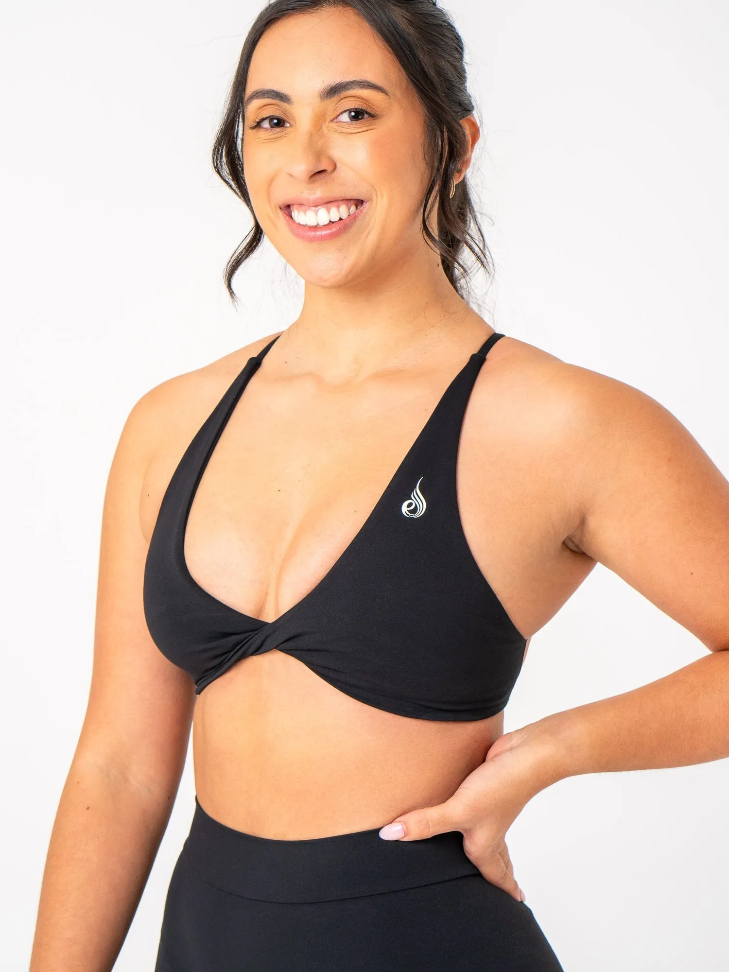 NKD Twist Sports Bra - Black Comfort Fit