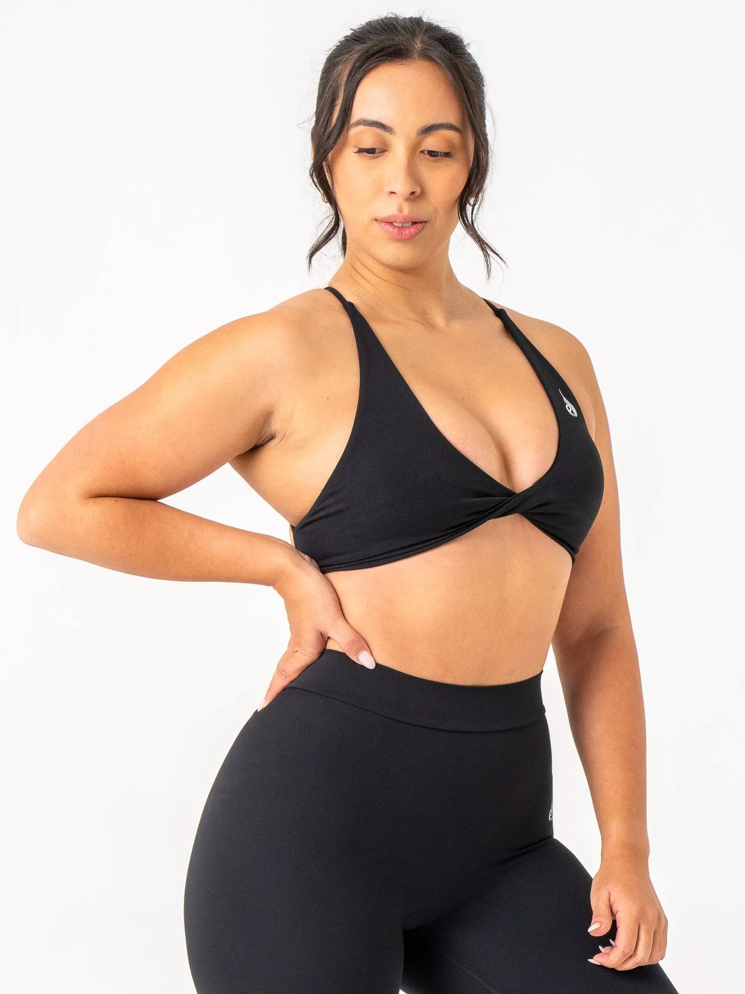 NKD Twist Sports Bra - Black Ventilation Holes