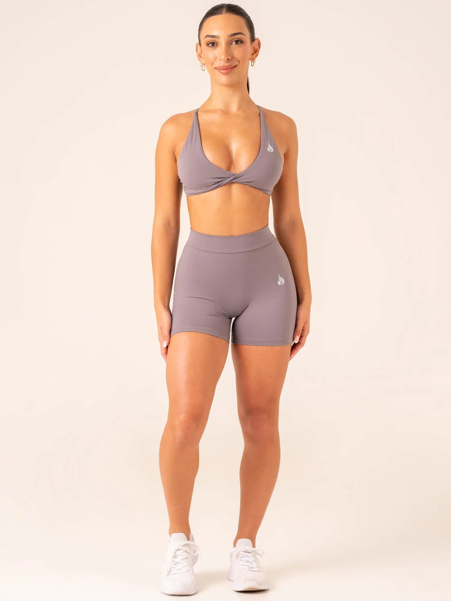 NKD Twist Sports Bra - Charcoal Seamless Fit