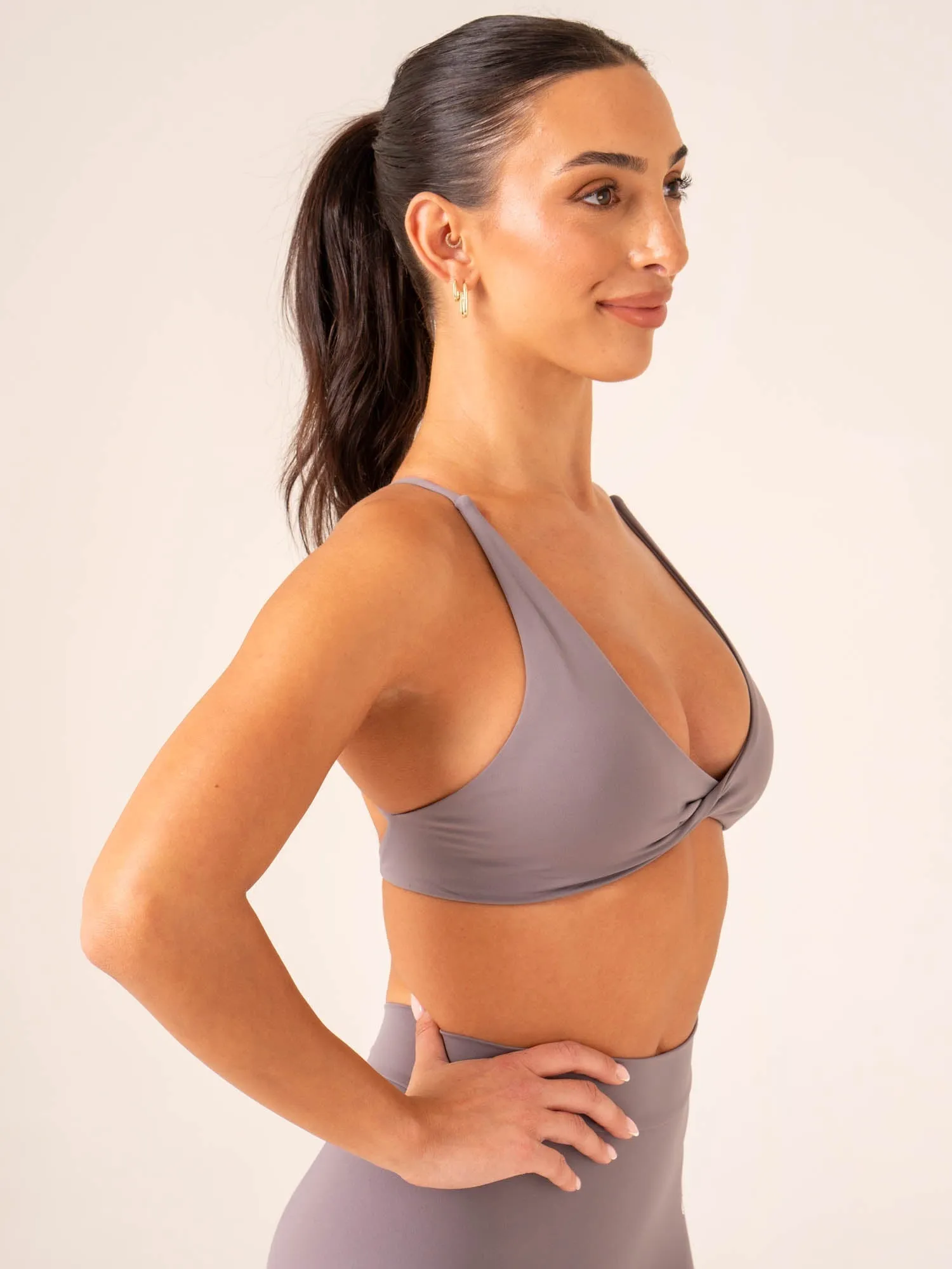 NKD Twist Sports Bra - Charcoal High Support