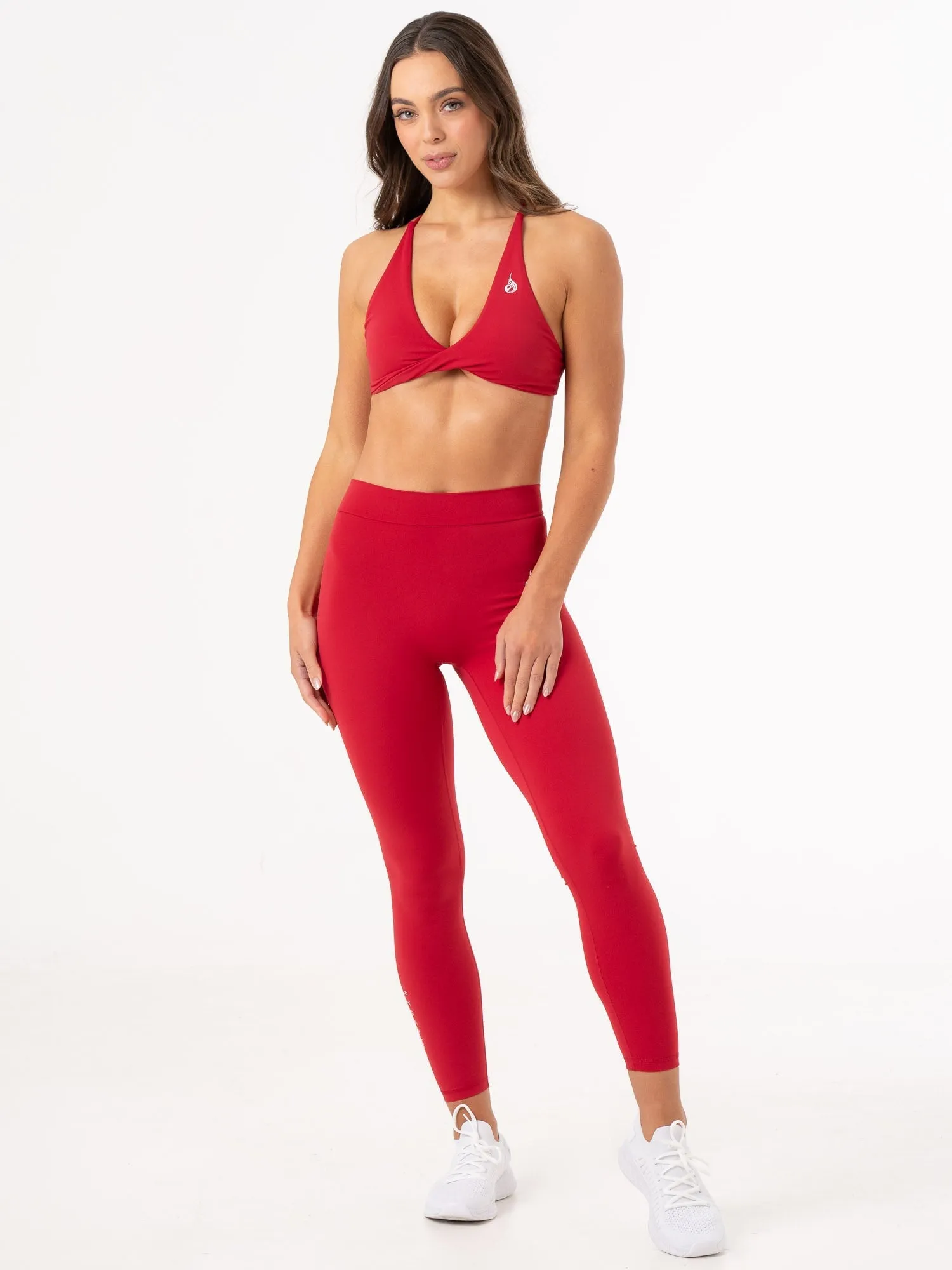 NKD Twist Sports Bra - Cherry Red Body Fit