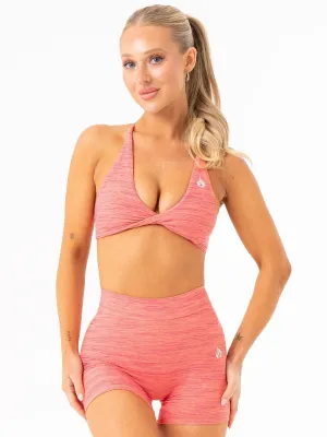 NKD Twist Sports Bra - Coral Marl Protection Gear