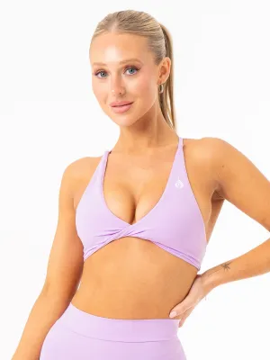 NKD Twist Sports Bra - Lilac Comfort Fit