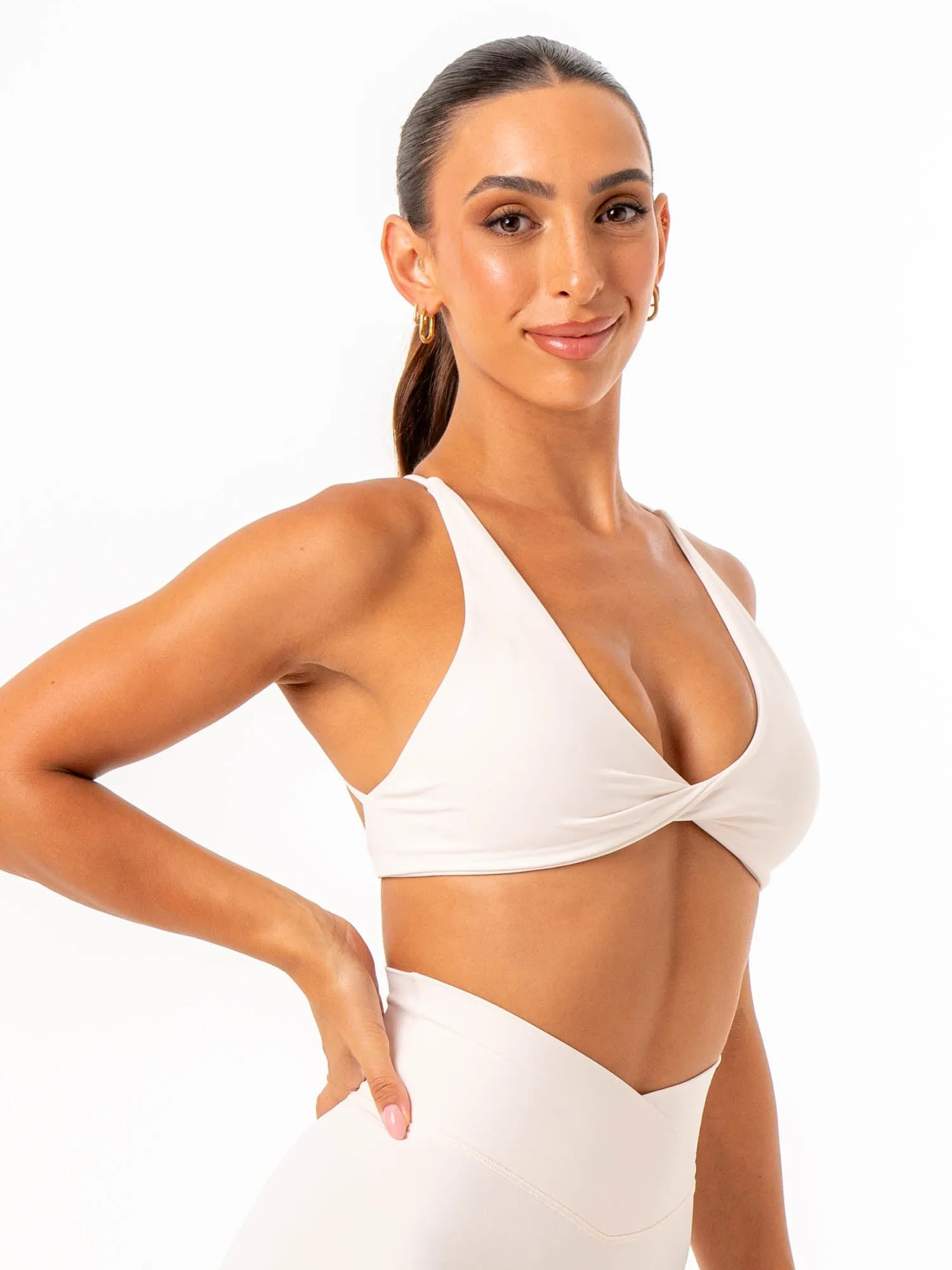NKD Twist Sports Bra - Off White No Restriction