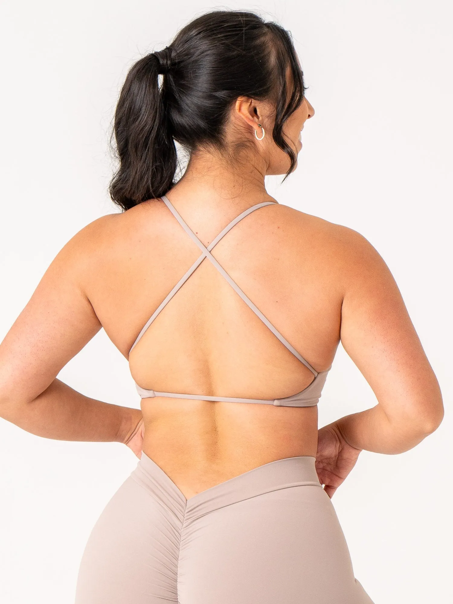 NKD Twist Sports Bra - Taupe Easy Wear