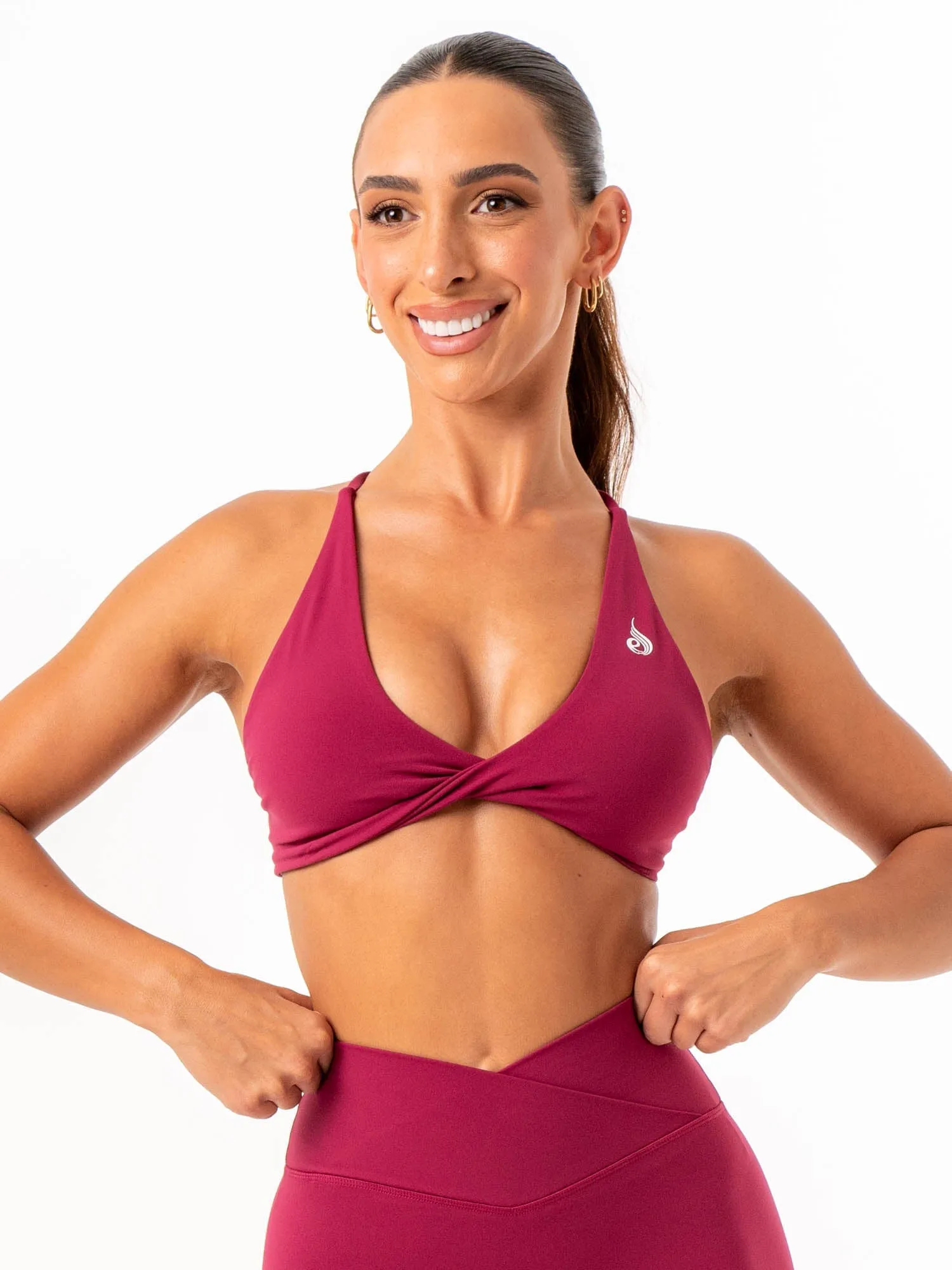 NKD Twist Sports Bra - Wine Sport Specific