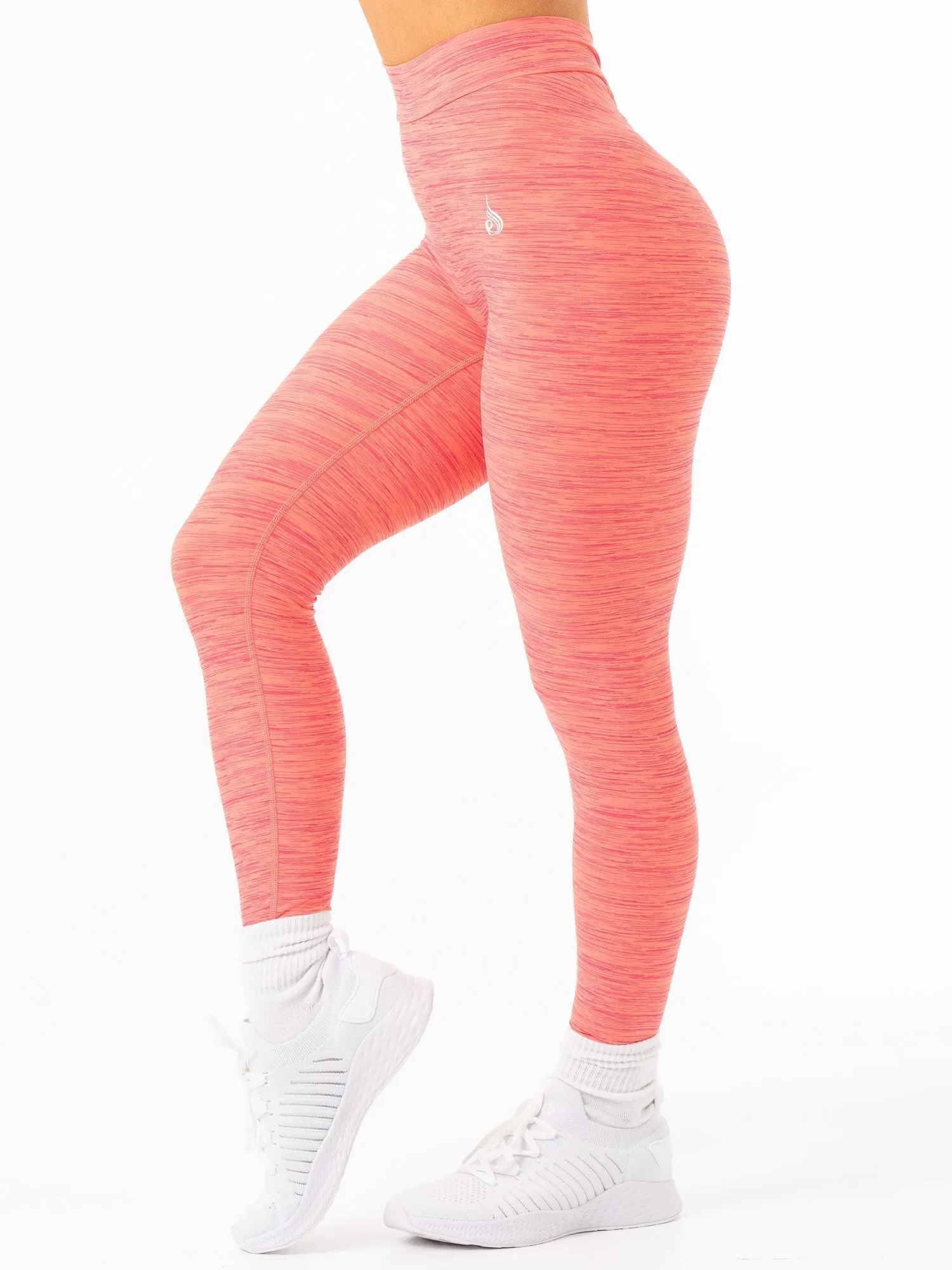 NKD V Scrunch Leggings - Coral Marl Everyday fabric