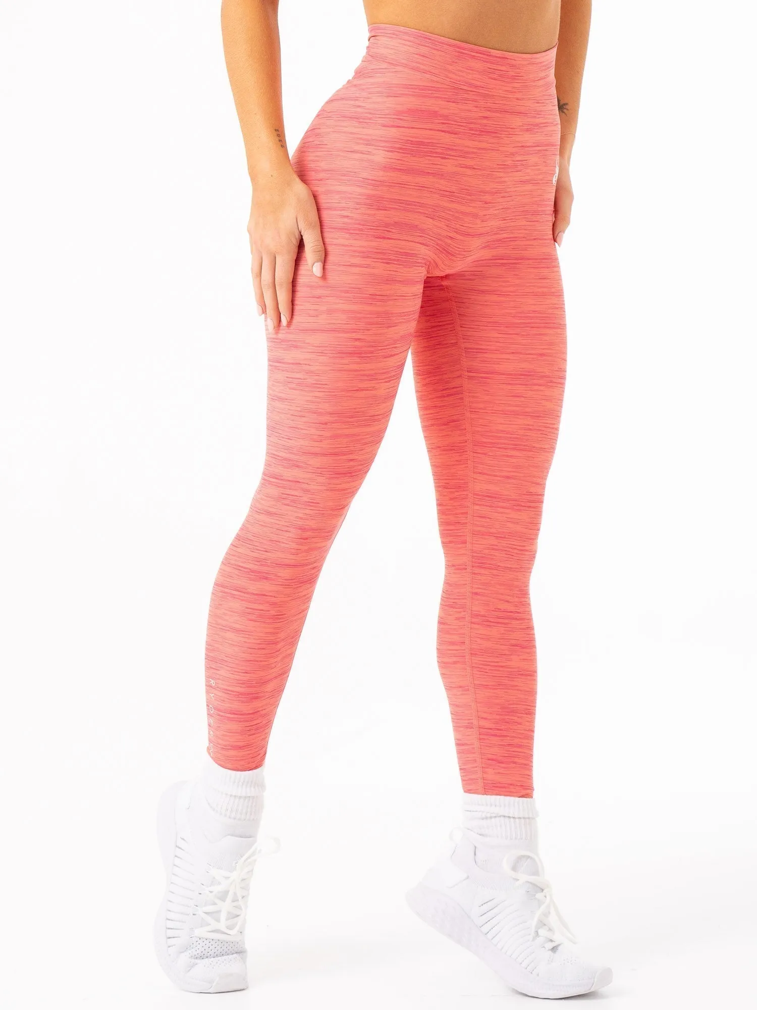 NKD V Scrunch Leggings - Coral Marl Slim fit