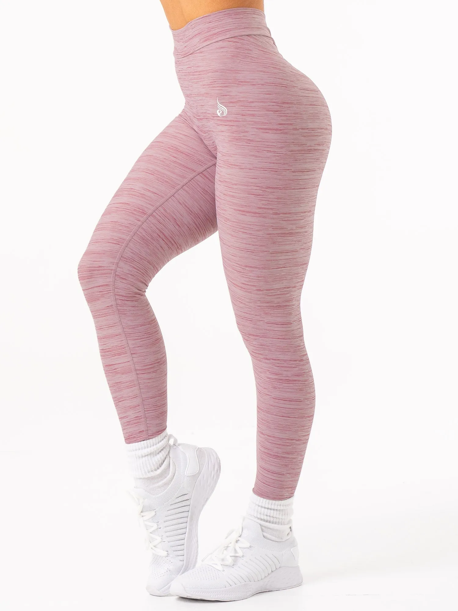 NKD V Scrunch Leggings - Mauve Marl High stretch