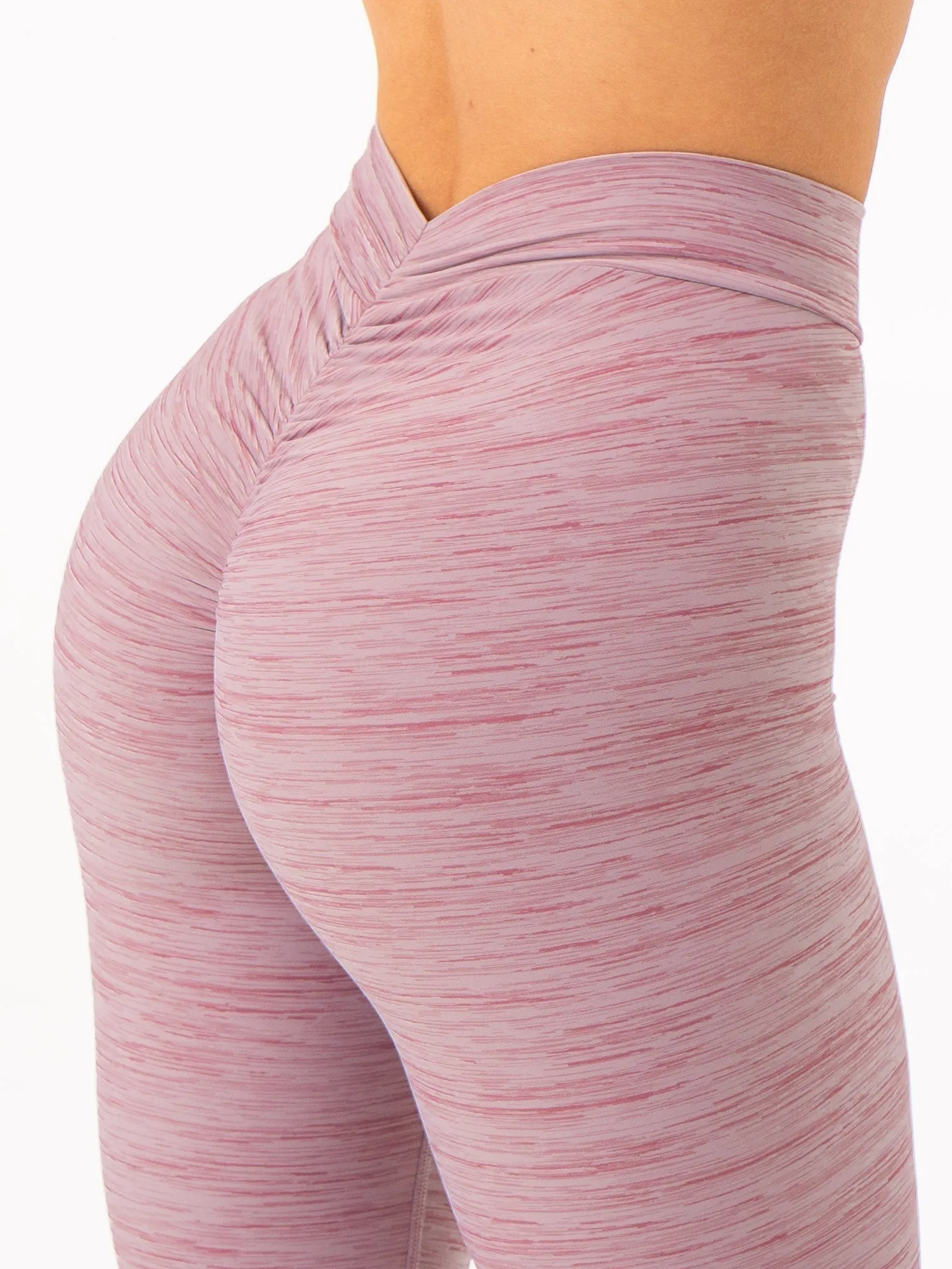NKD V Scrunch Leggings - Mauve Marl Street style