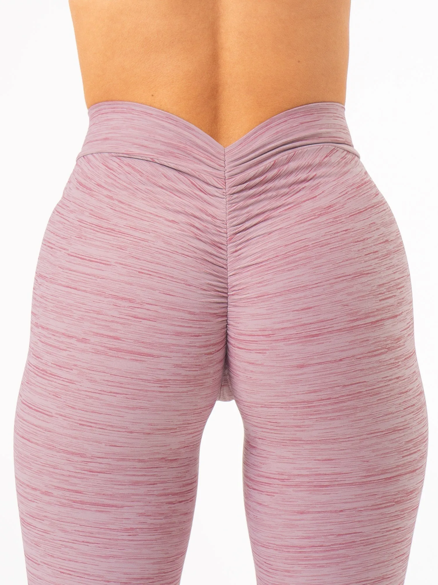 NKD V Scrunch Leggings - Mauve Marl Stretch comfort