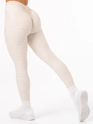 NKD V Scrunch Leggings - Oat Marl Light feel