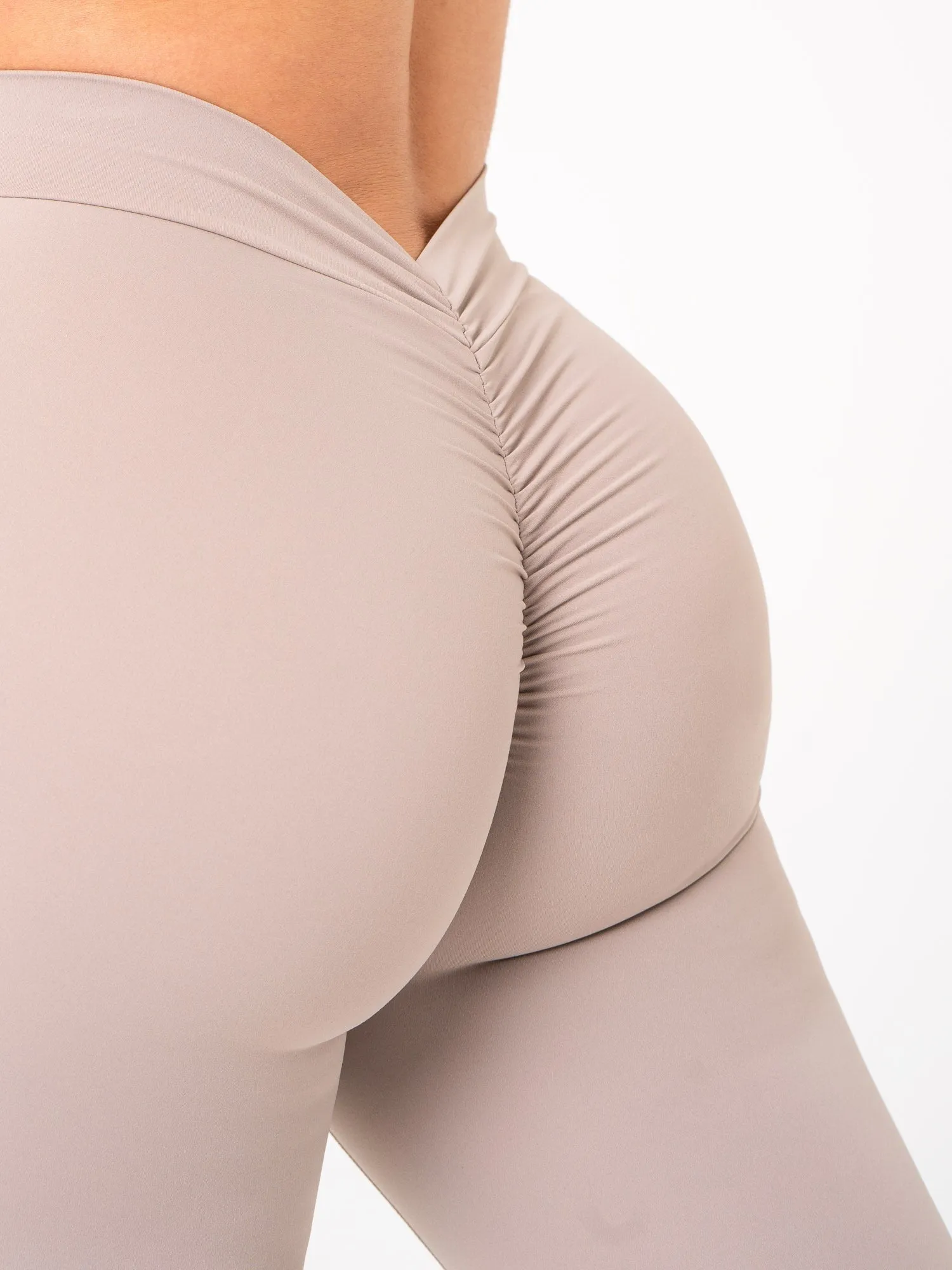 NKD V Scrunch Leggings - Taupe Body hug