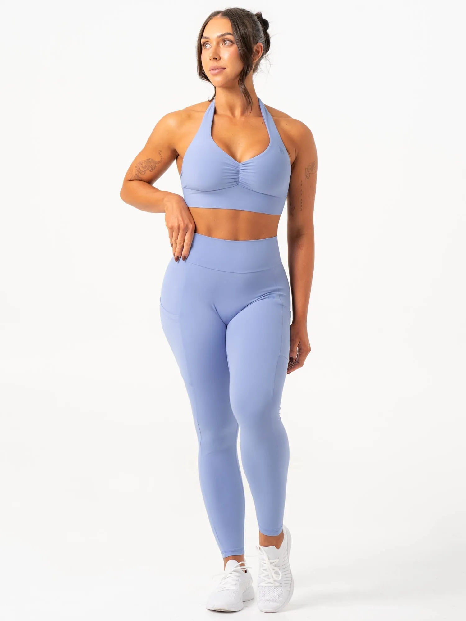 NKD V Scrunch Pocket Leggings - Dreamy Blue Soft grip