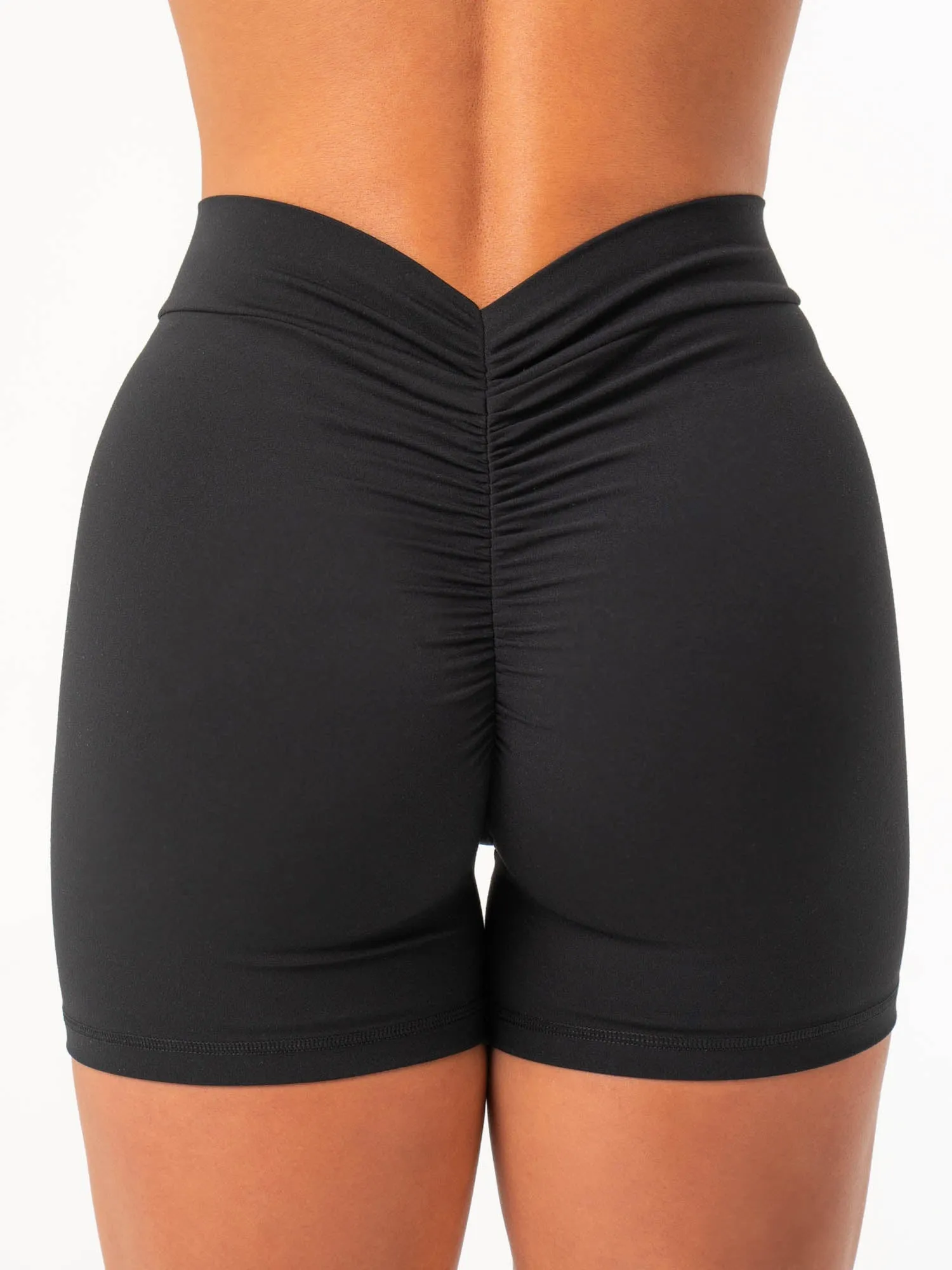 NKD V Scrunch Shorts - Black workout partner