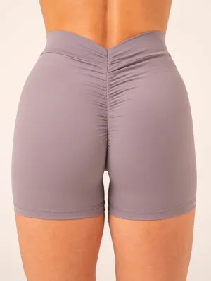 NKD V Scrunch Shorts - Charcoal jogging gear