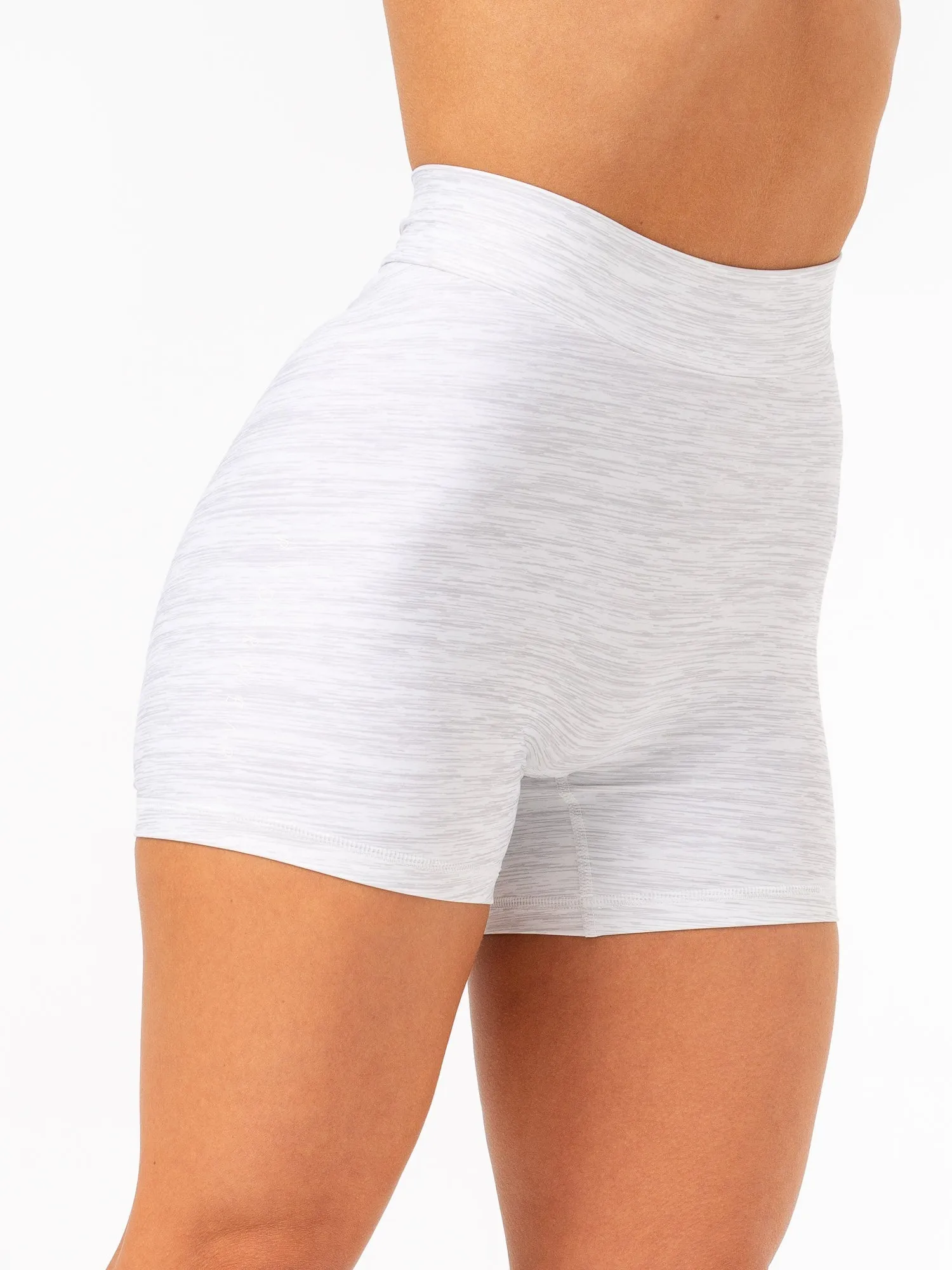 NKD V Scrunch Shorts - Grey Marl flexible wear