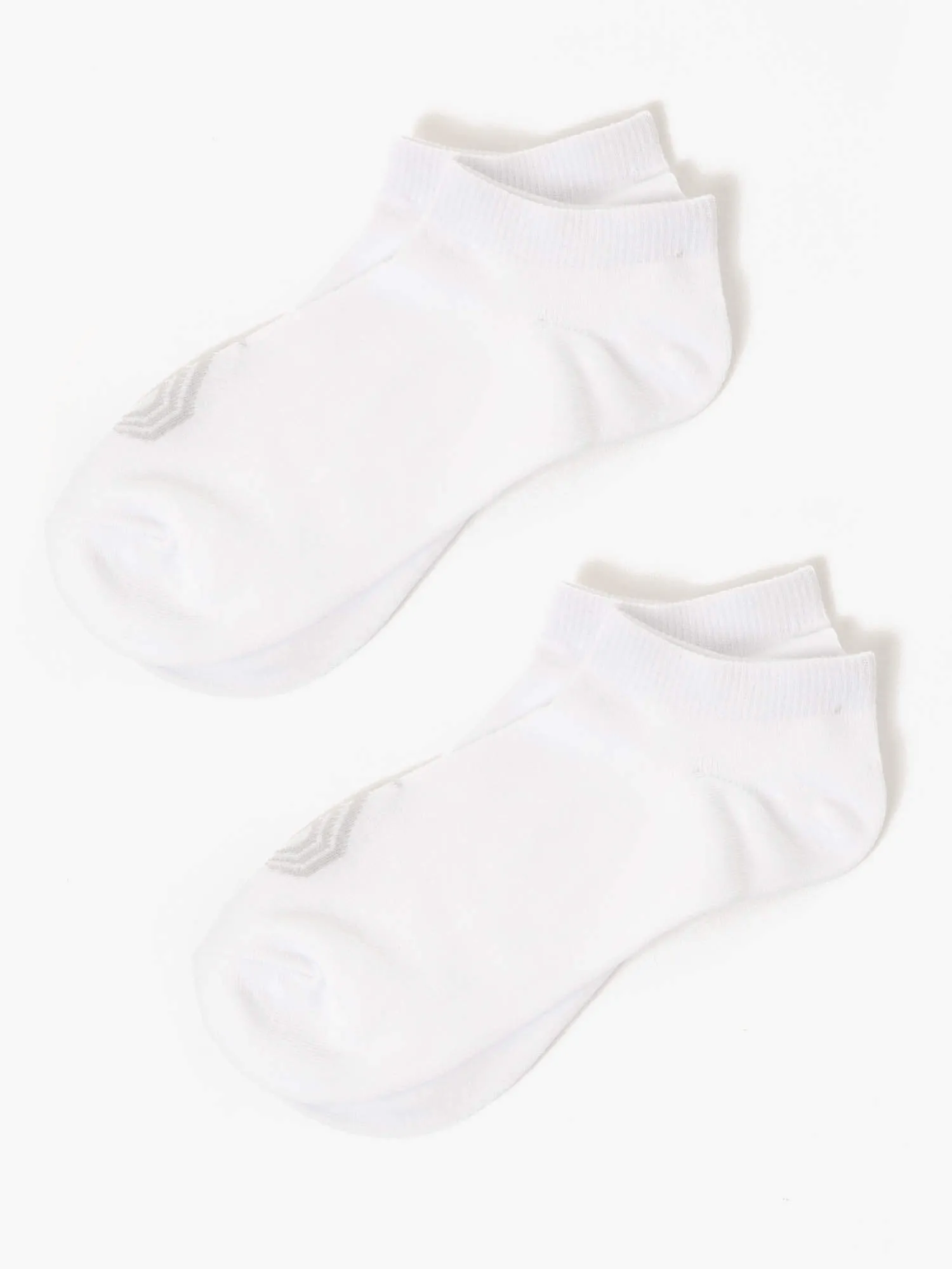 No Show Socks - White Multi Function