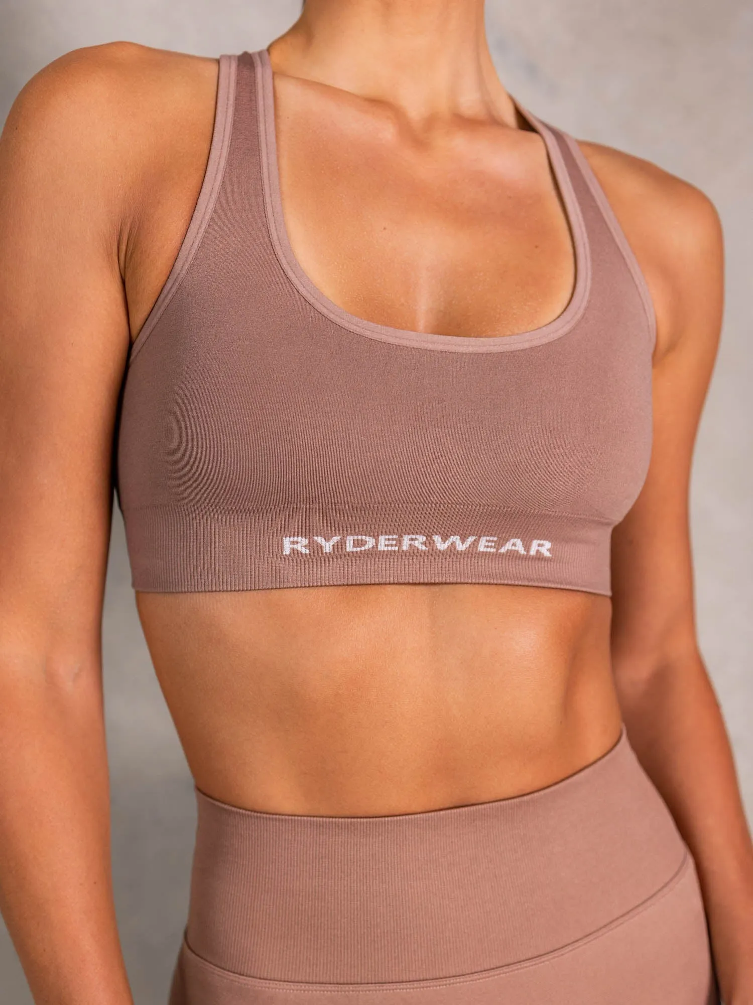 NRG Seamless Scoop Neck Sports Bra - Almond comfy casual
