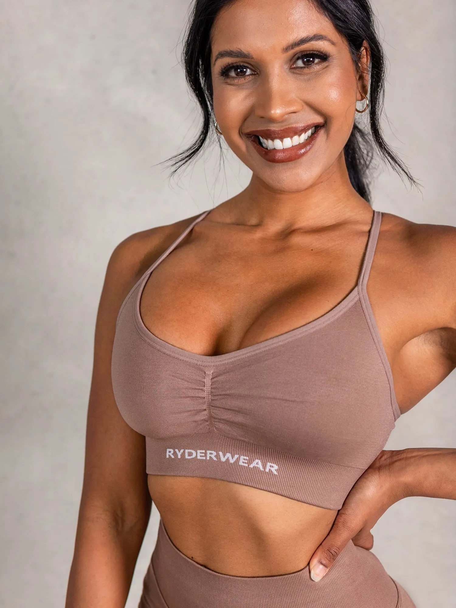 NRG Seamless Sports Bra - Almond Breath Holes