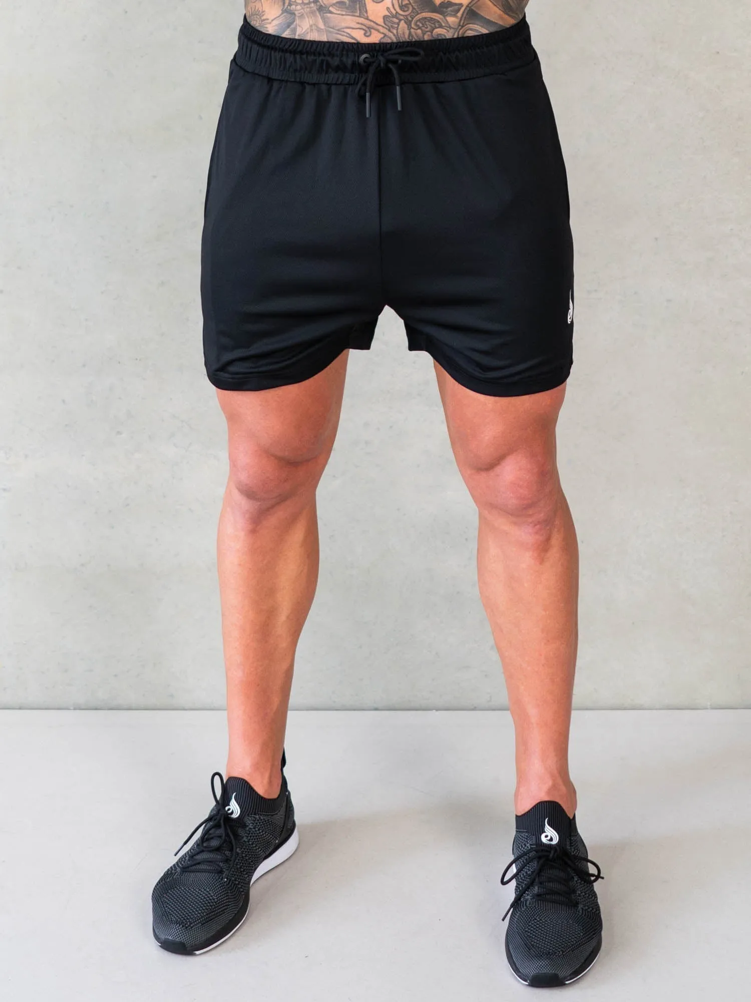 Octane Mesh Shorts - Faded Black gym motivation