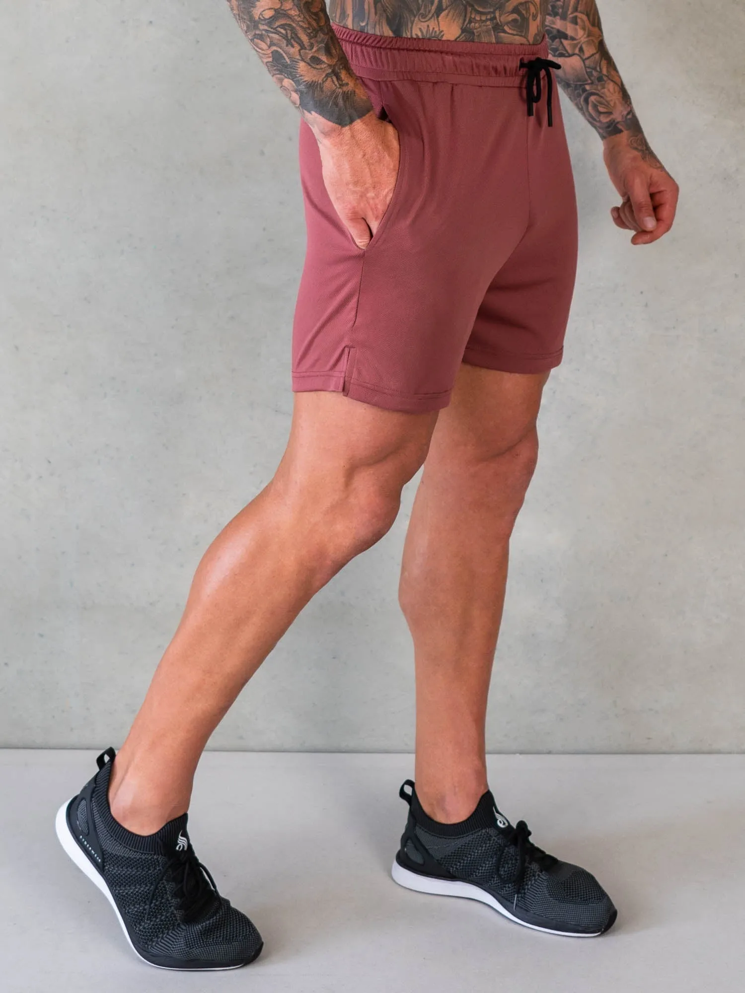 Octane Mesh Shorts - Red Oxide performance wear