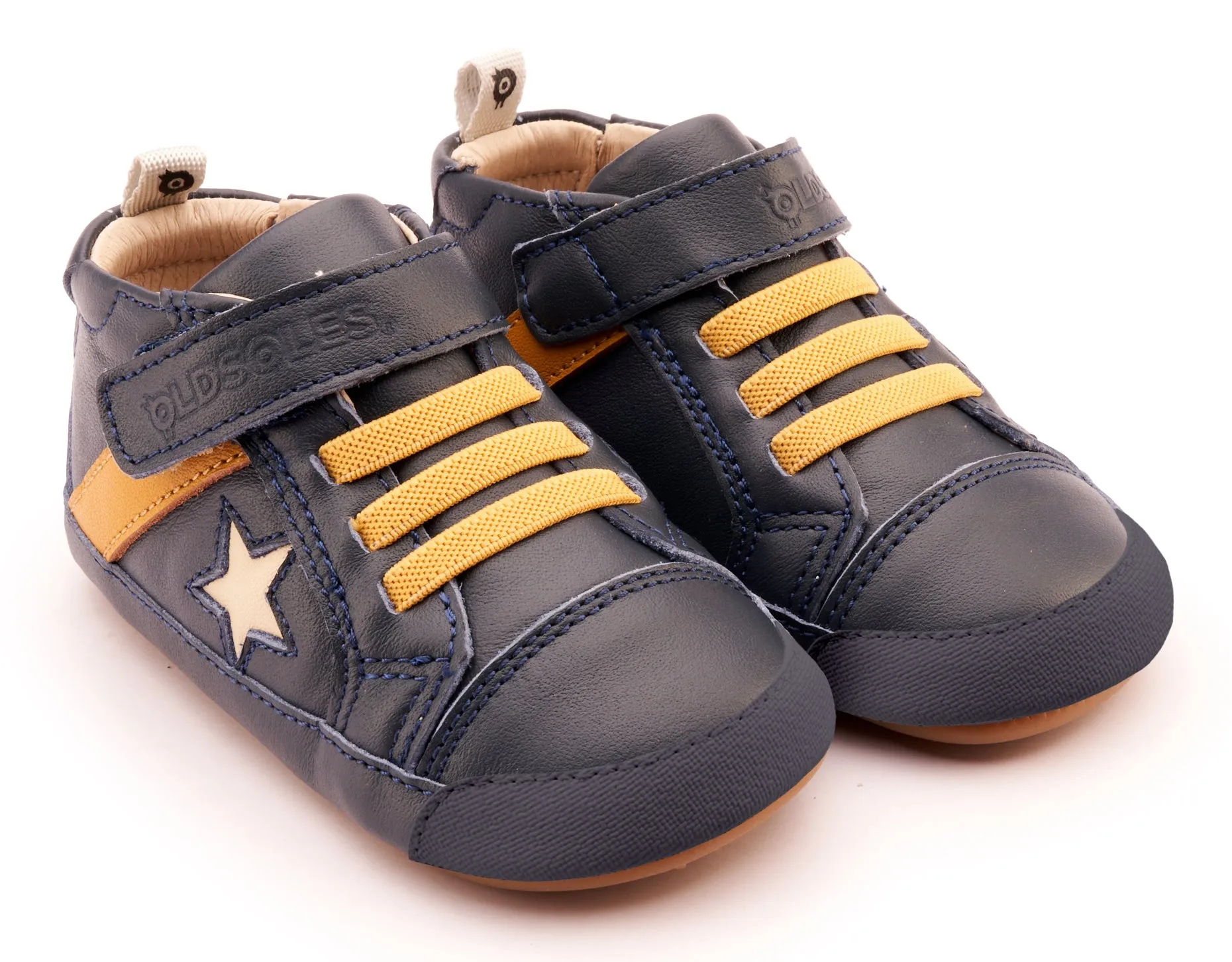 Old Soles Boy's 0074RT Roller Casual Shoes - Navy / Yema / Cream natural move