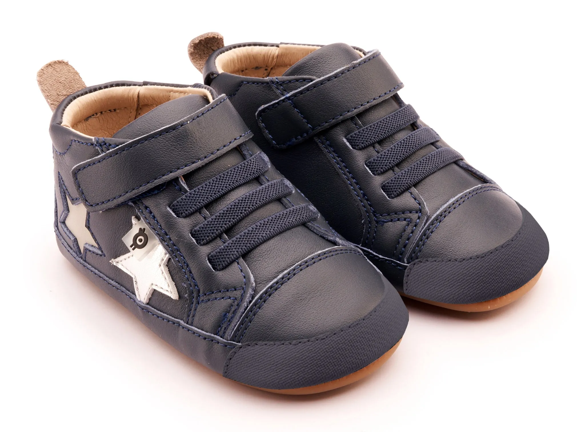 Old Soles Boy's 0075RT Starstar (Rubber Toe) Casual Shoes - Navy / Silver / Gris fit fast